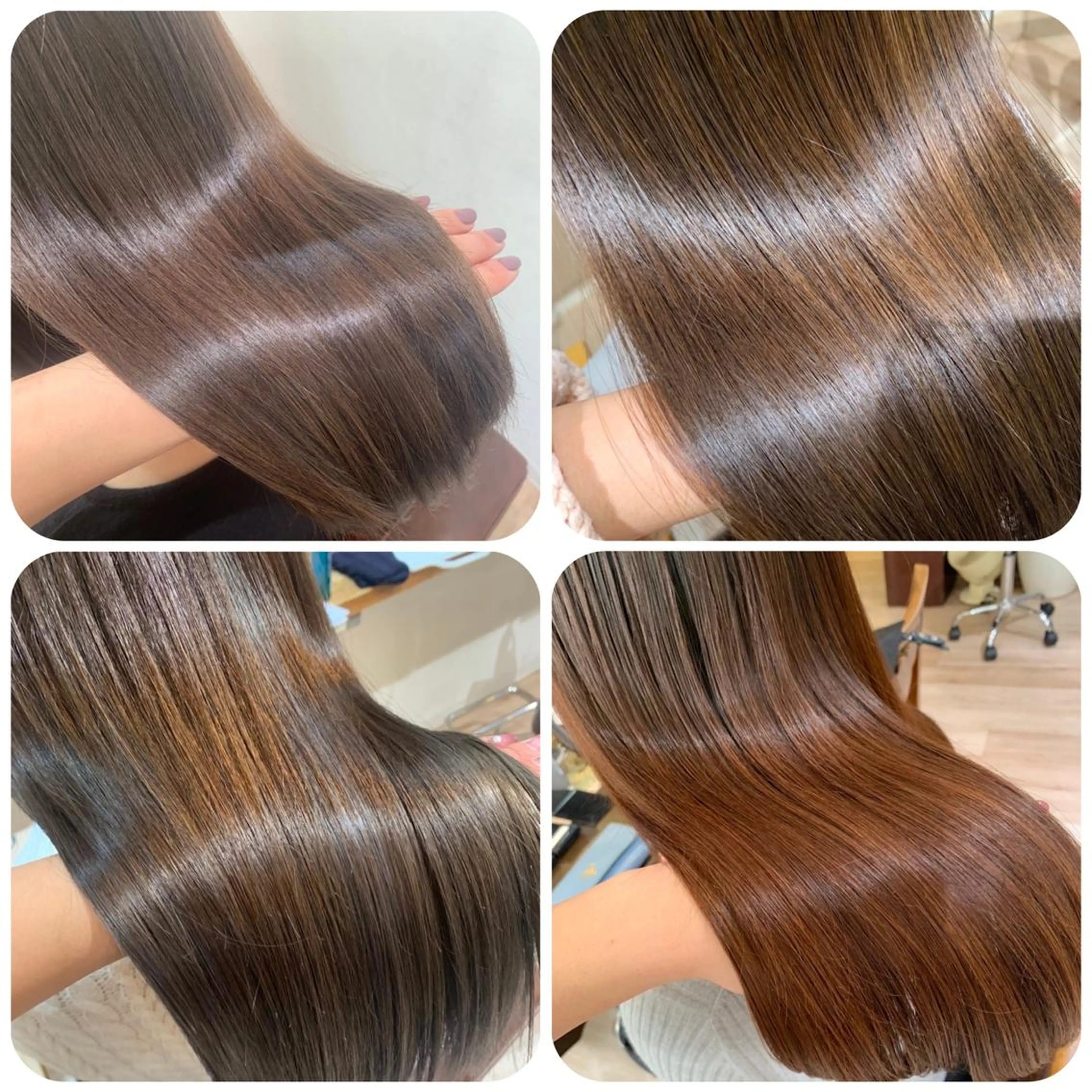 セミロング カラー トリートメント ﾎｯﾄﾍﾟｯﾊﾟｰ に移行中【かな】のヘアスタイル