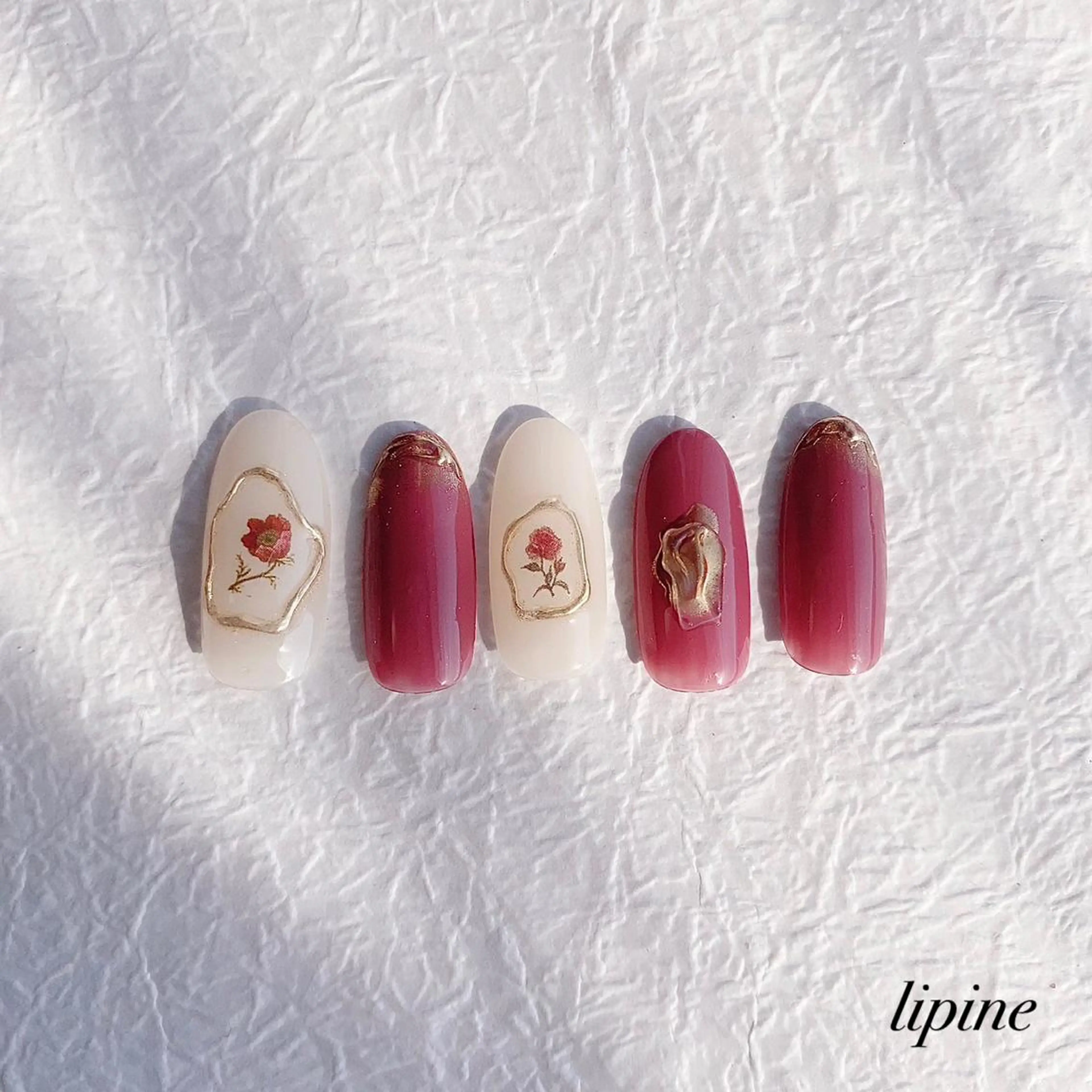 ネイル フラワーネイル ネイルサロン lipineのネイルデザイン