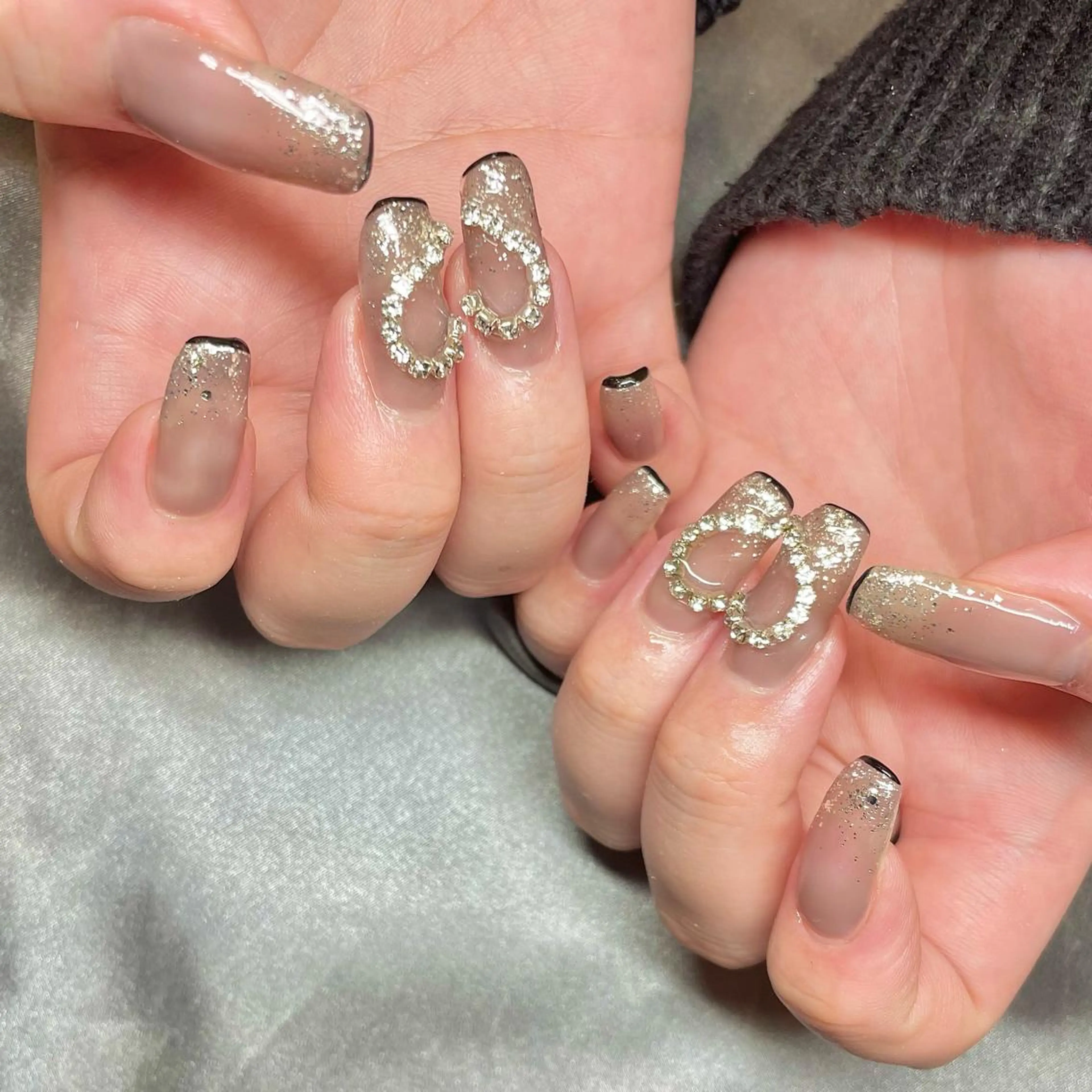 ロング カラー パーマ ヘアアレンジ メンズ キッズ ネイル マツエク・マツパ アイブロウ 黒髪 クリアネイル nail&eye Aoのマツエク・マツパデザイン
