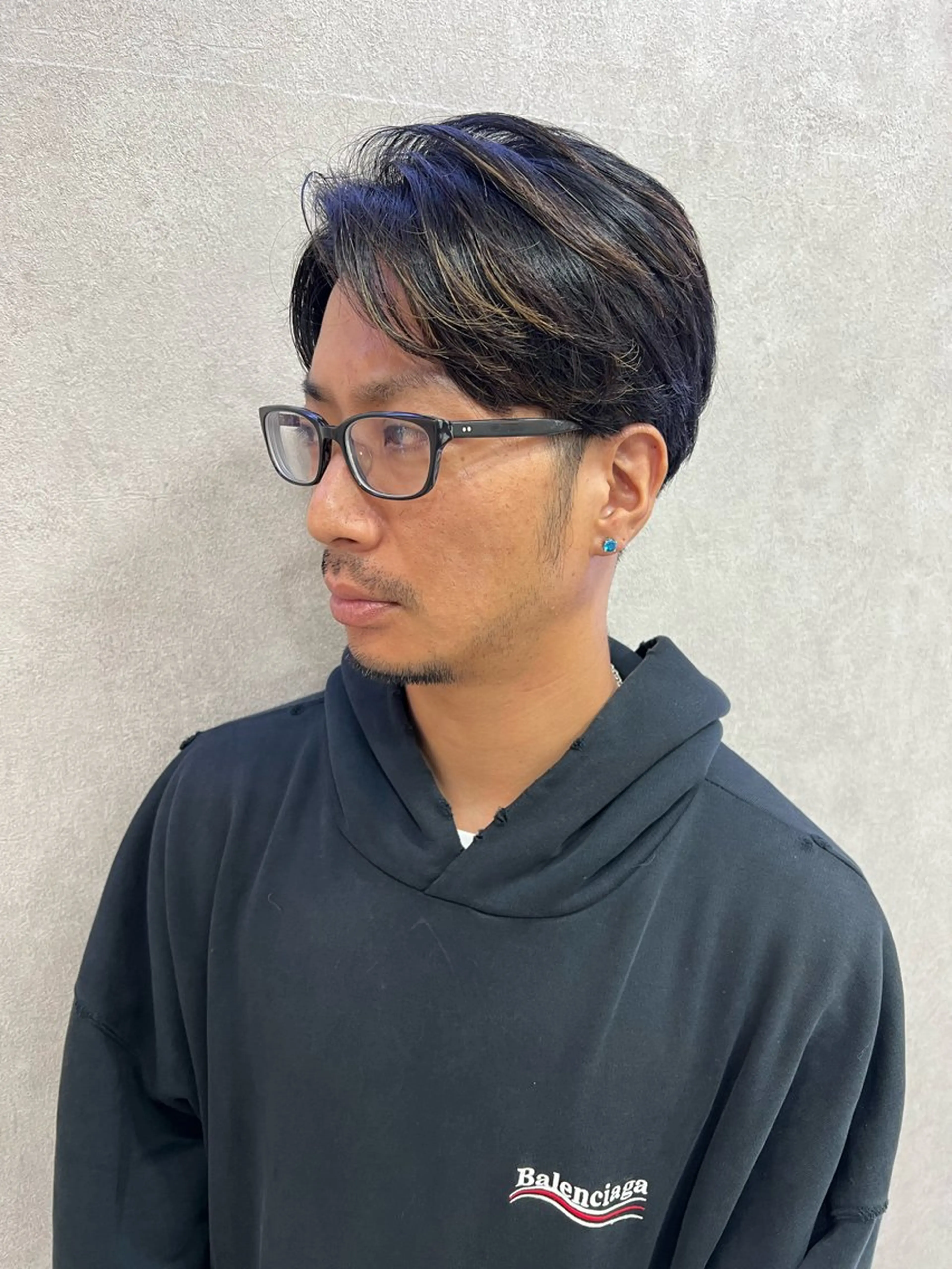 ショート メンズ センターパート Haney所属・🐝Haney .haruka🐝のヘアスタイル