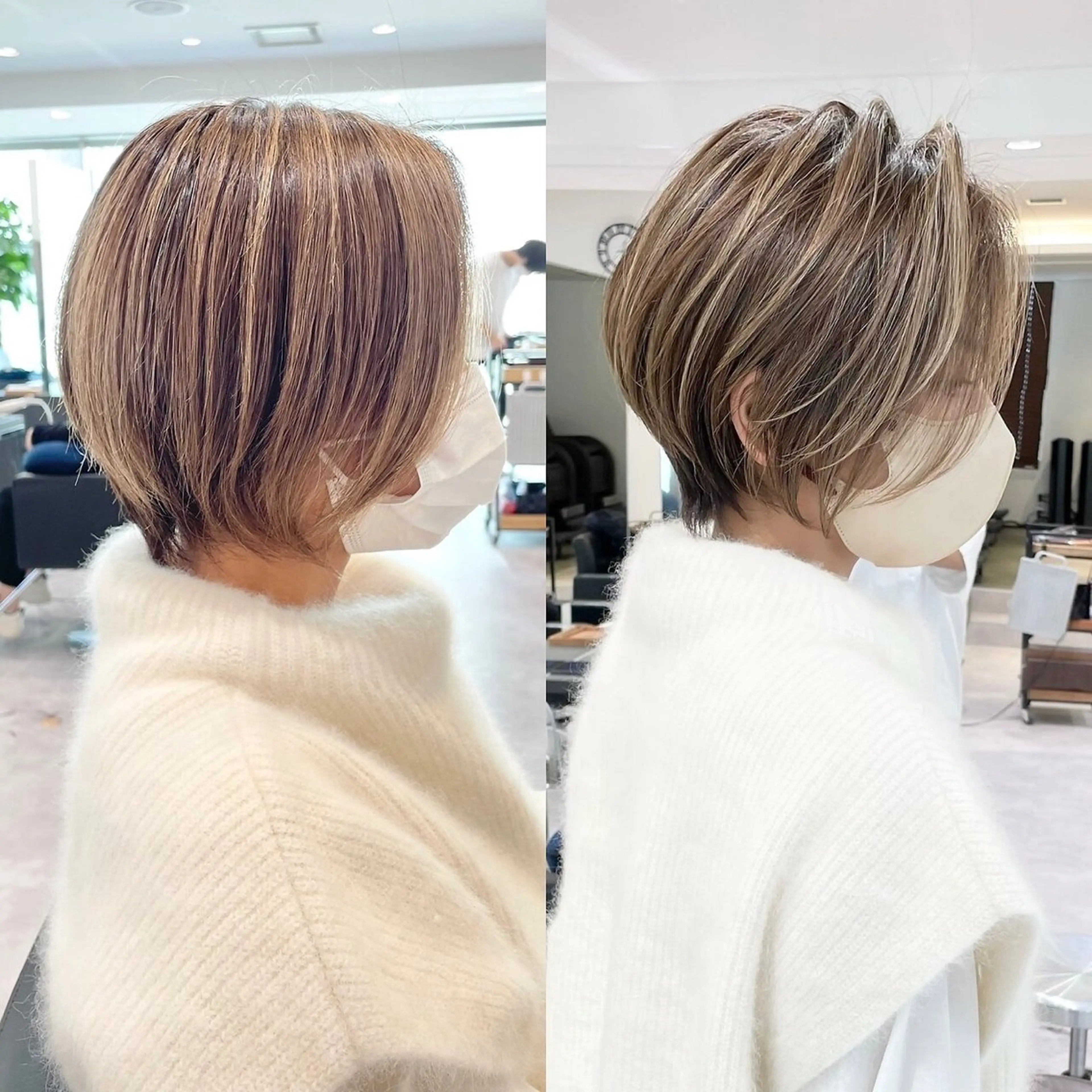 ショート カラー ハイライトカラー ハイライト 大人女性お悩み解決 ショート/伊波のヘアスタイル