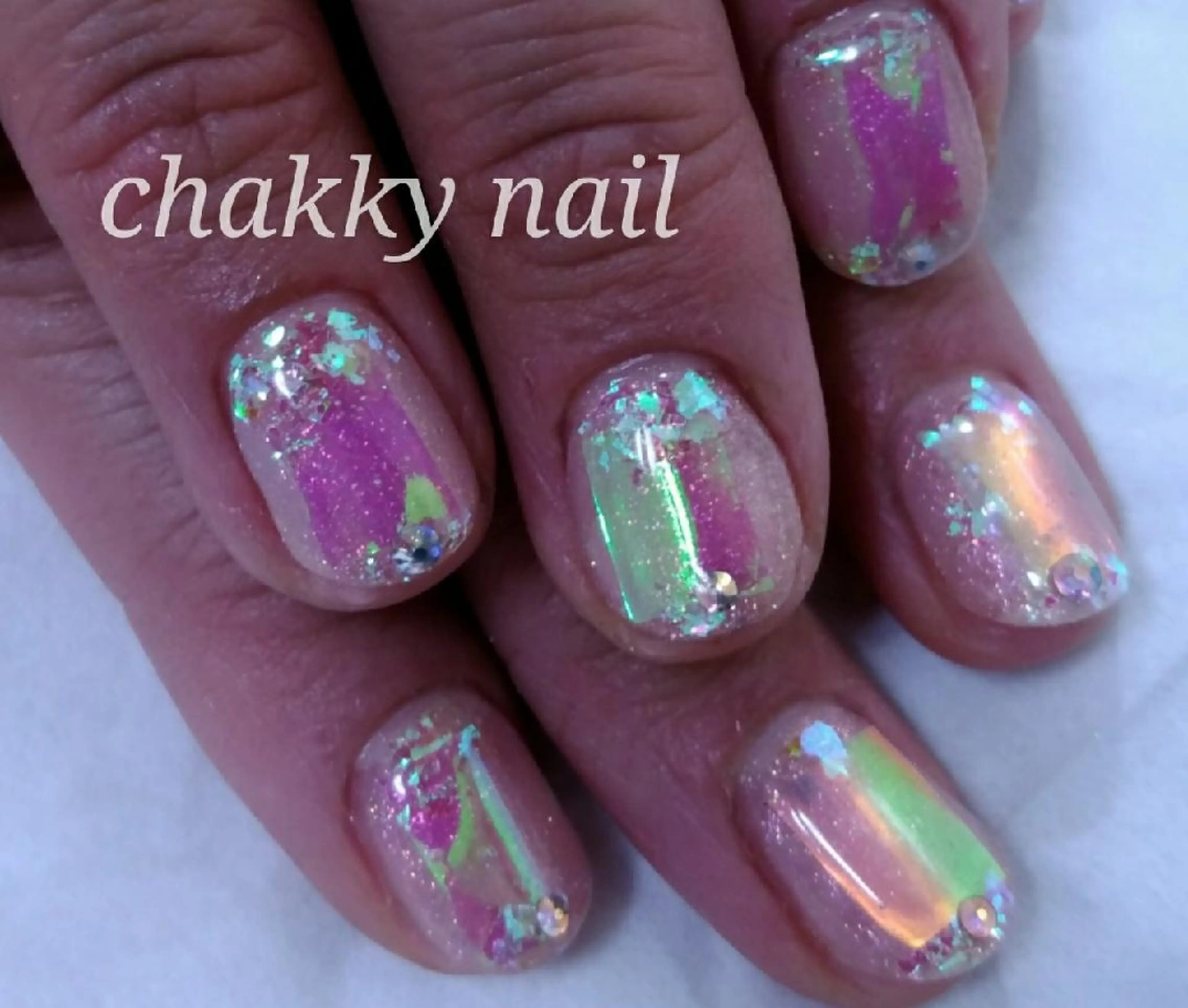 ネイル オーロラネイル chakky nailsのネイルデザイン
