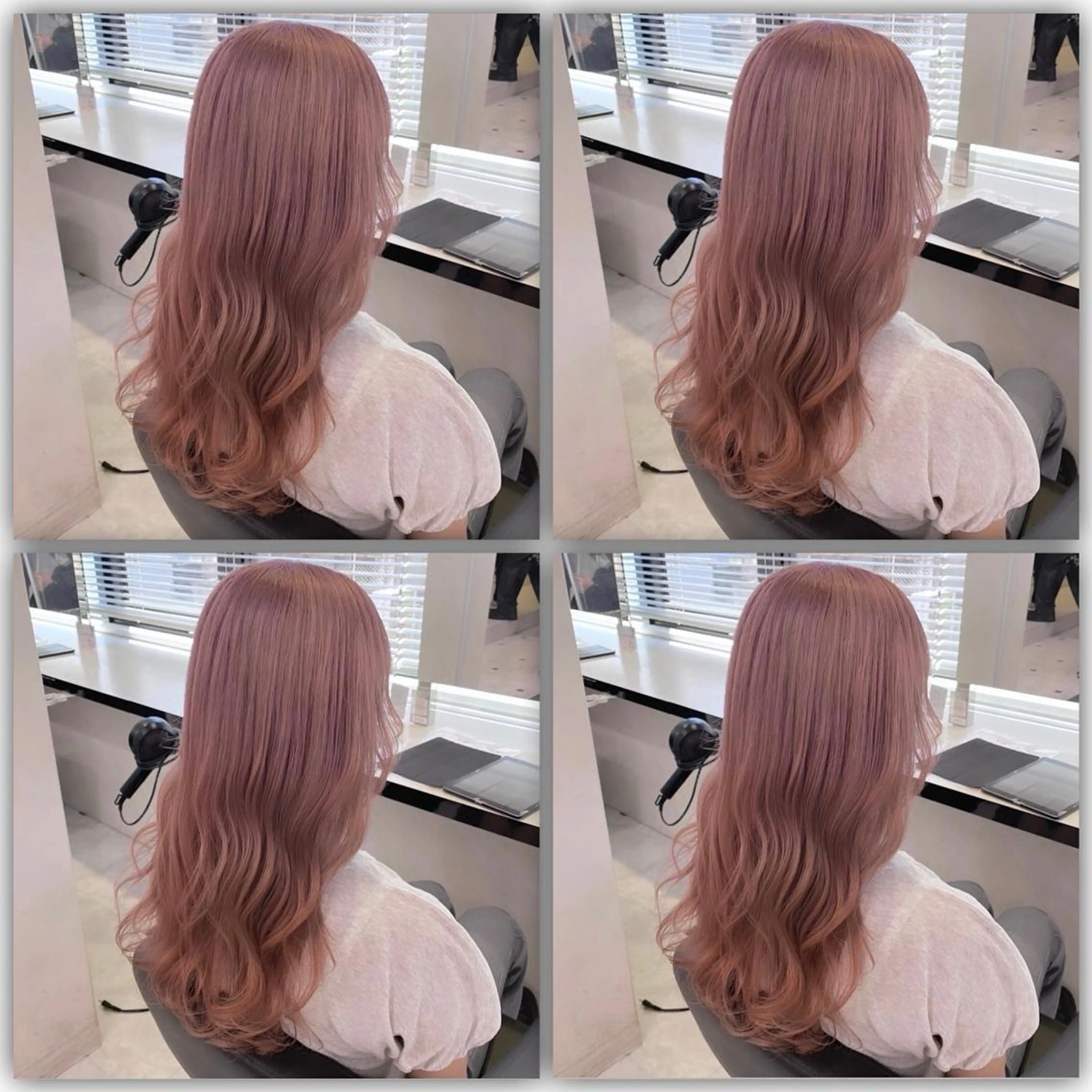 セミロング カラー ヘアアレンジ ケアブリーチ 韓国レイヤーKYONのヘアスタイル