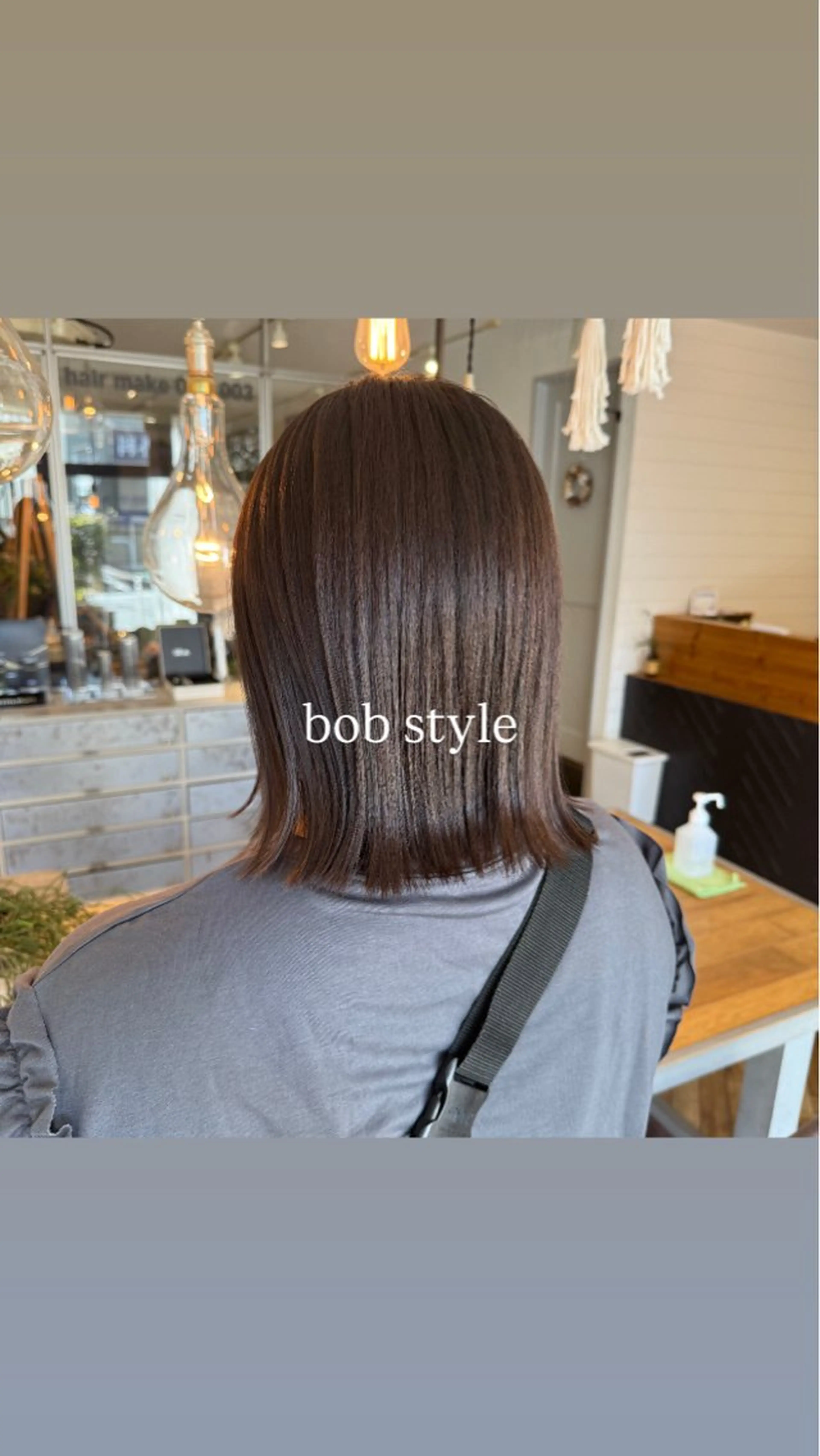 ミディアム カラー ヘアアレンジ ミディアムレイヤー ミディアムパーマ 透明感カラー ボブ くびれヘア 飯島 美海のヘアスタイル