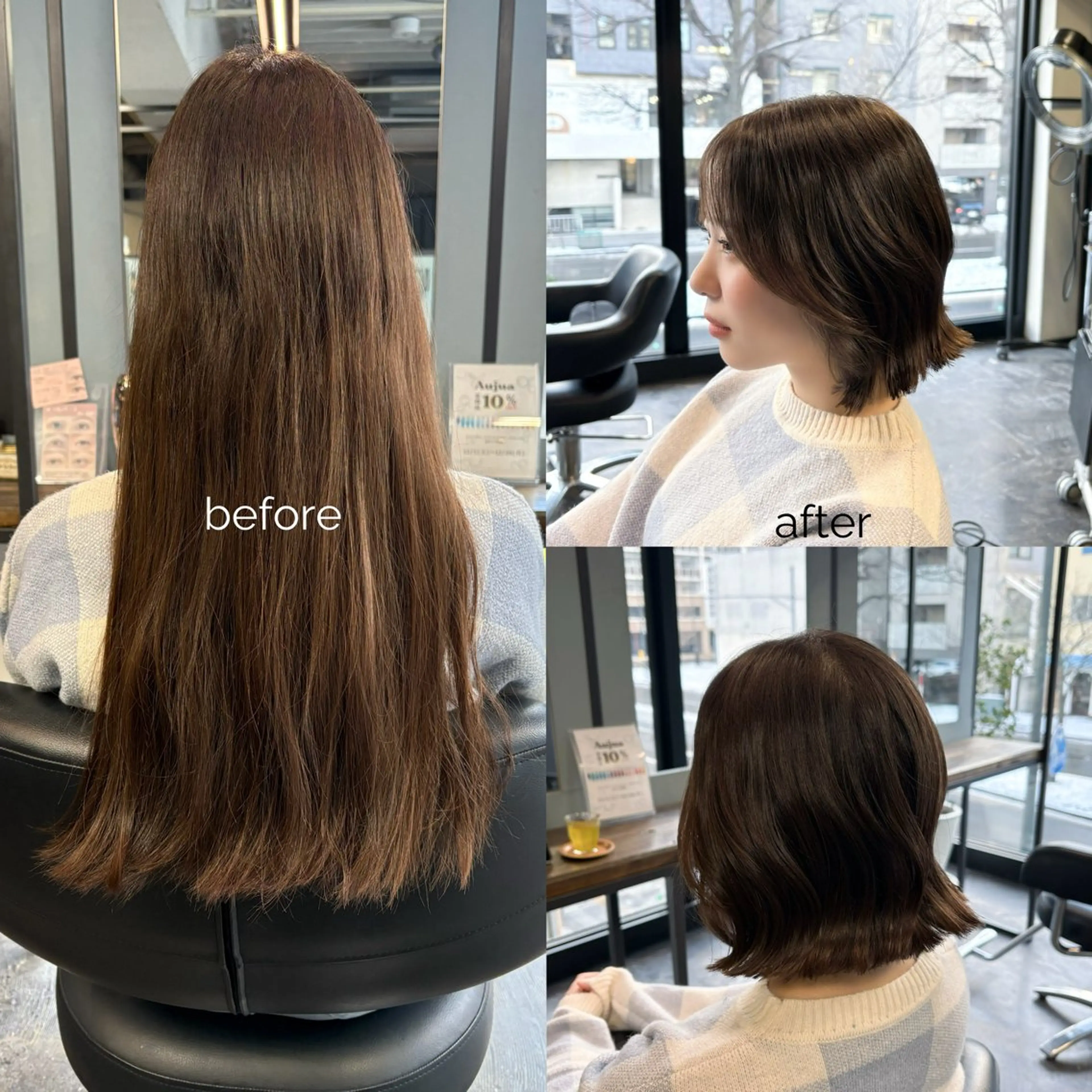 ショート ボブ カット ユイカ🐮暖色カラー / 再現スタイルのヘアスタイル