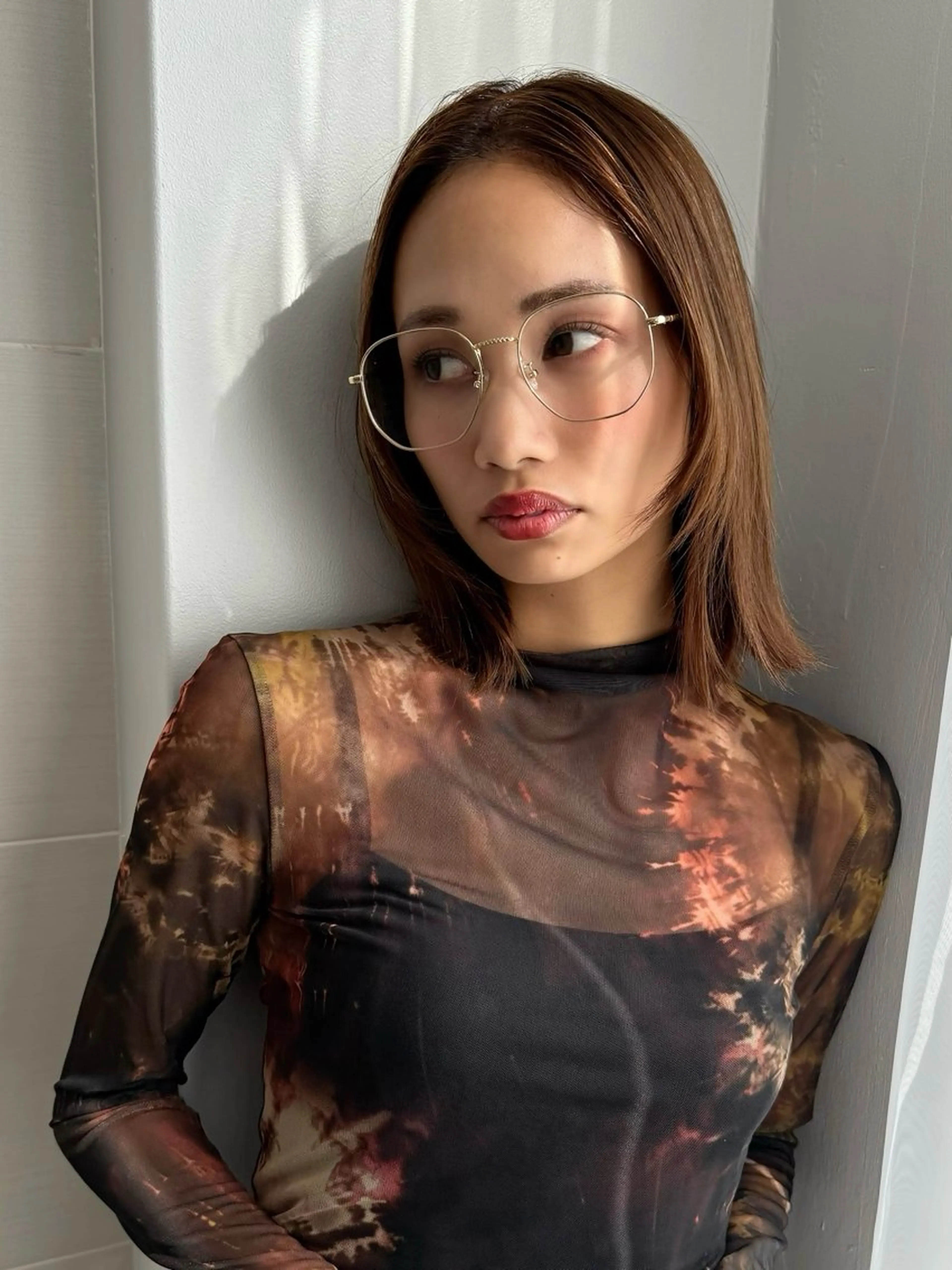 ミディアム 明松 功喜のヘアスタイル