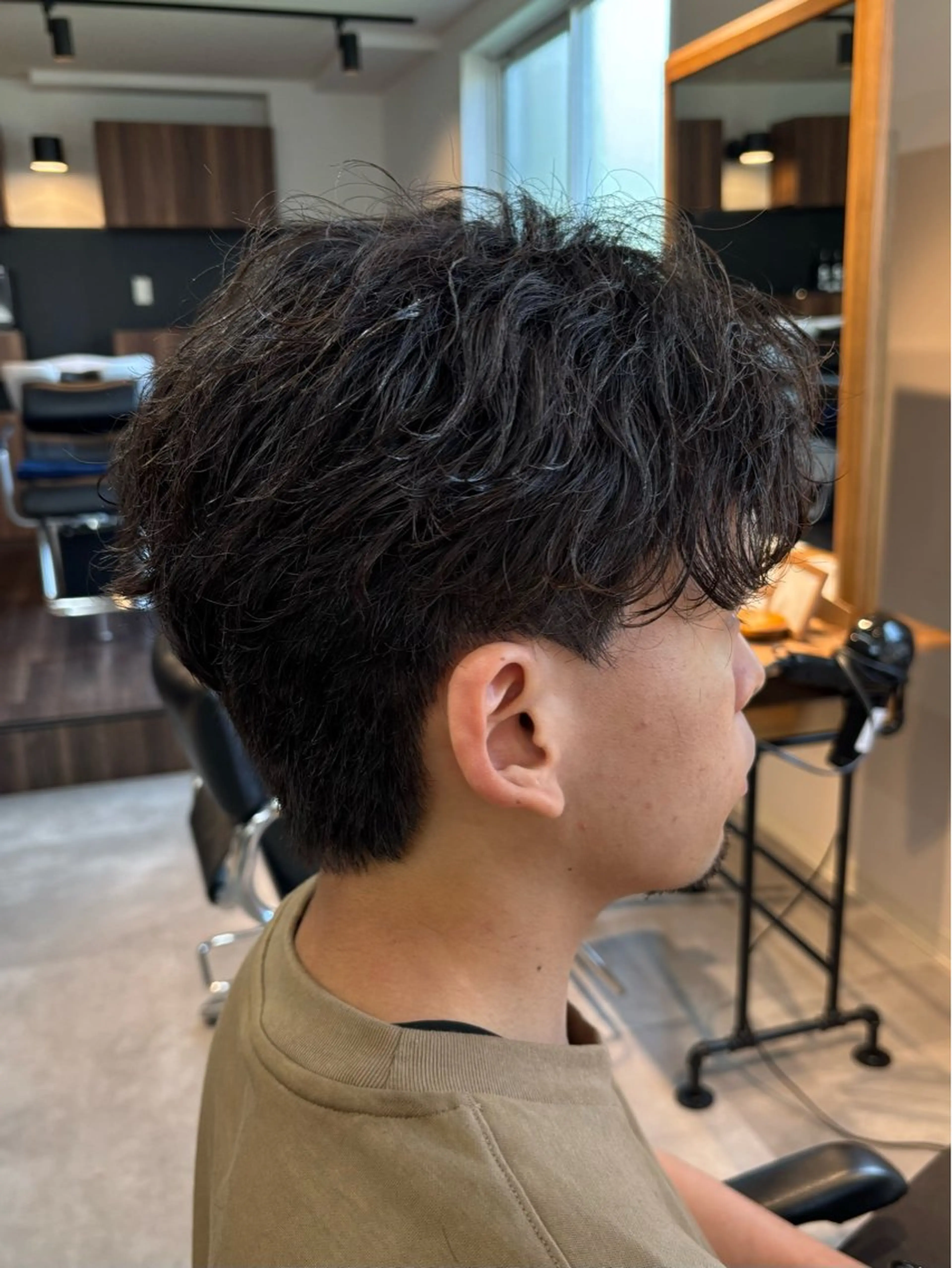 パーマ メンズ フェザーパーマ メンズパーマ カット パーマ フェザーパーマ千葉駅 メンズサロン保立のヘアスタイル