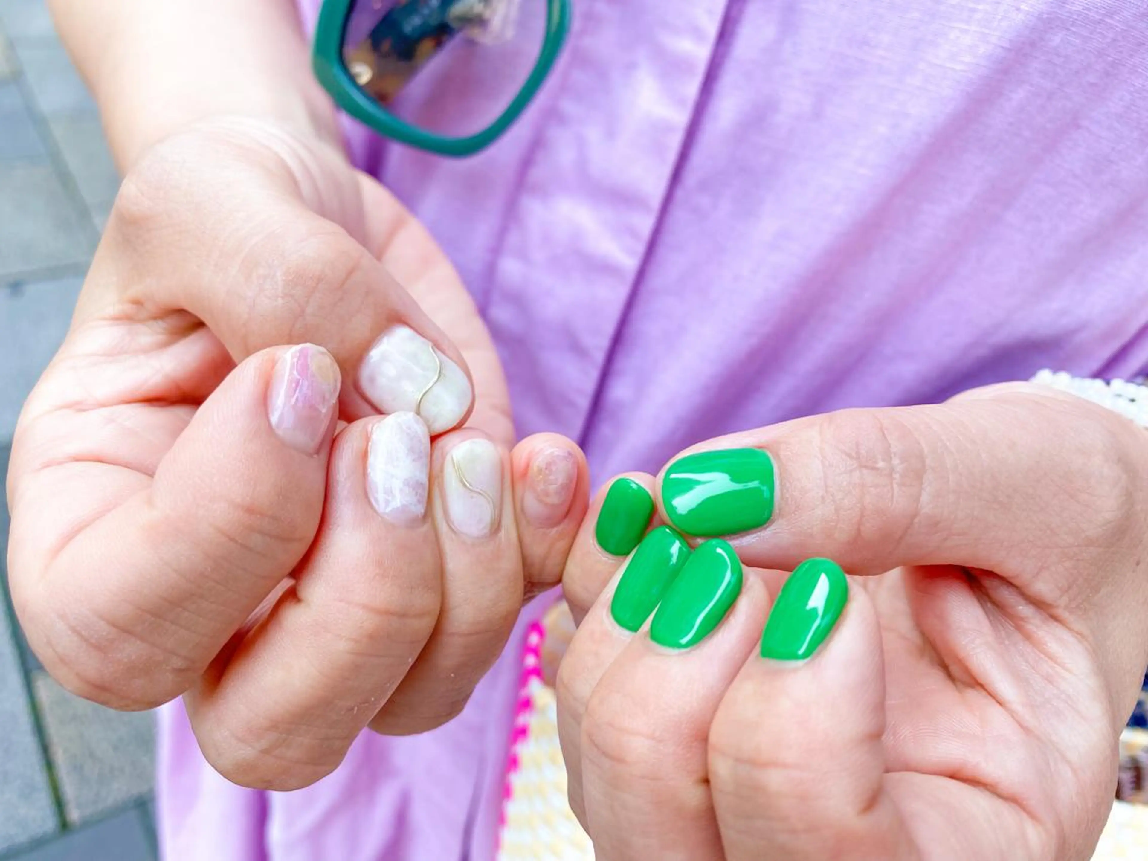 ネイル グリーン ハンドネイル 表参道colore所属・表参道colore店 REICAのネイルデザイン