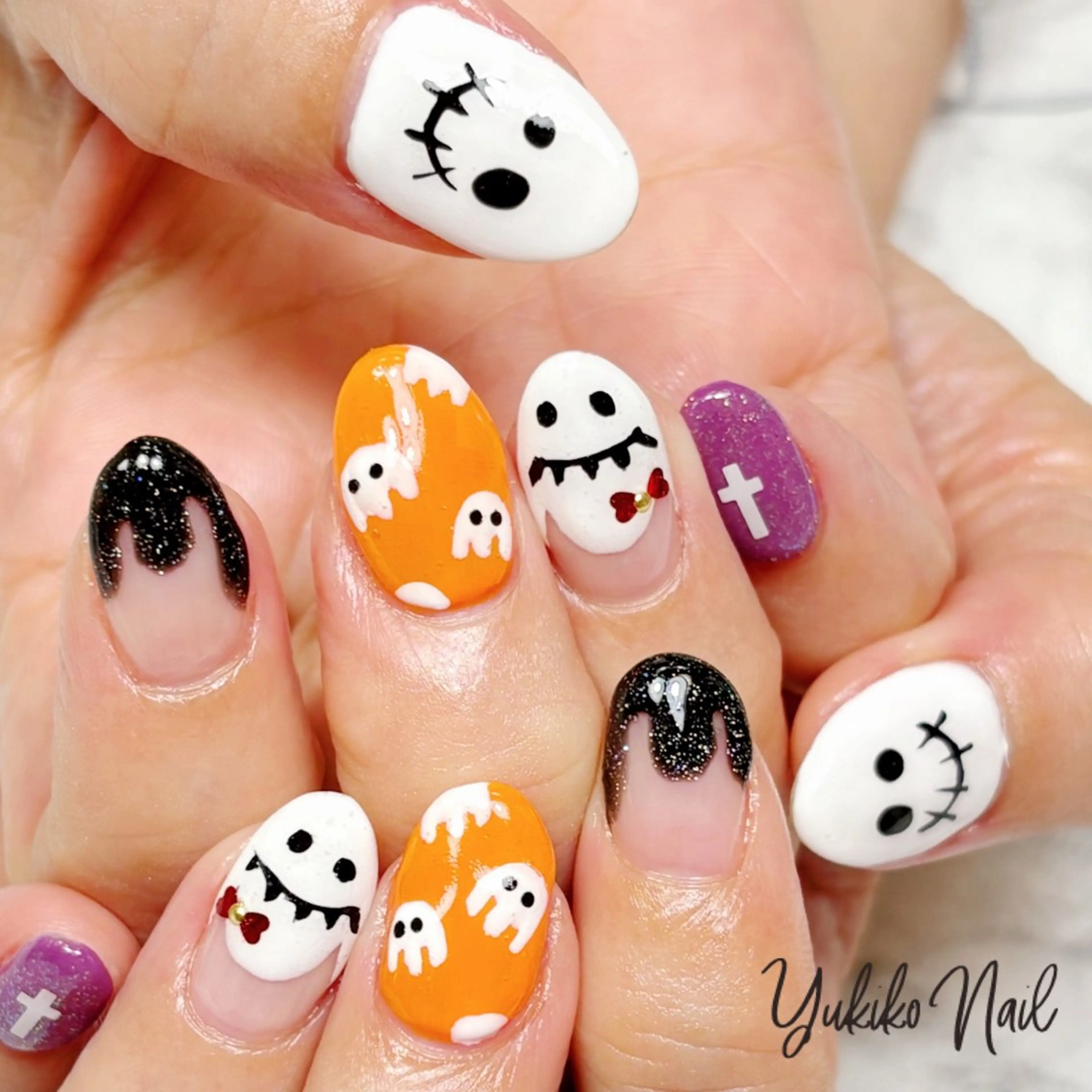 ネイル ハロウィン ハンドネイル ユキコ ネイルのネイルデザイン