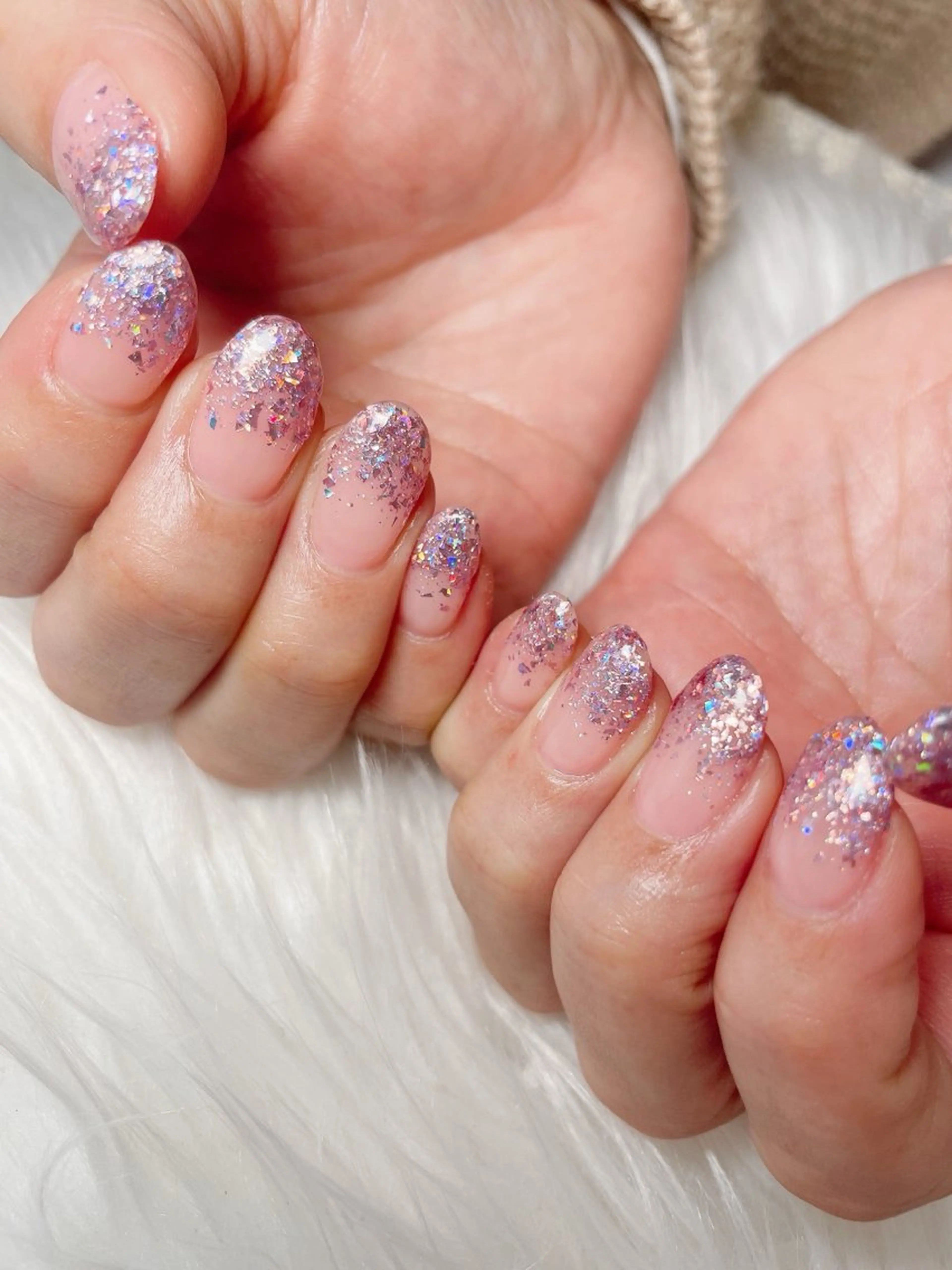 ネイル グラデーション ラメ(グリッター) ラメグラデーション nailsalon Rinのネイルデザイン