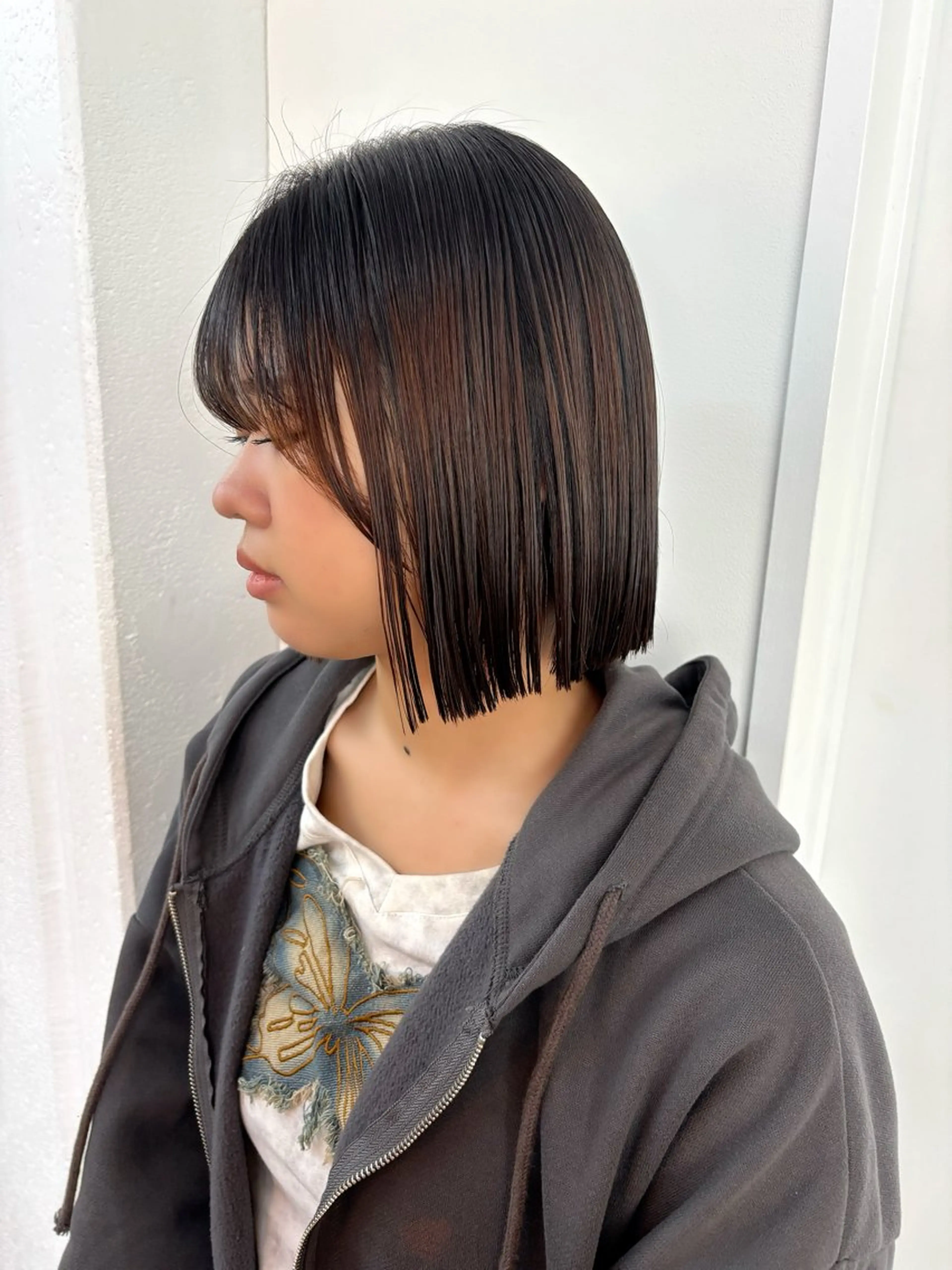 ショート パーマ カット 縮毛矯正 トリートメント 🍊暖色カラー /ボブkanonのヘアスタイル