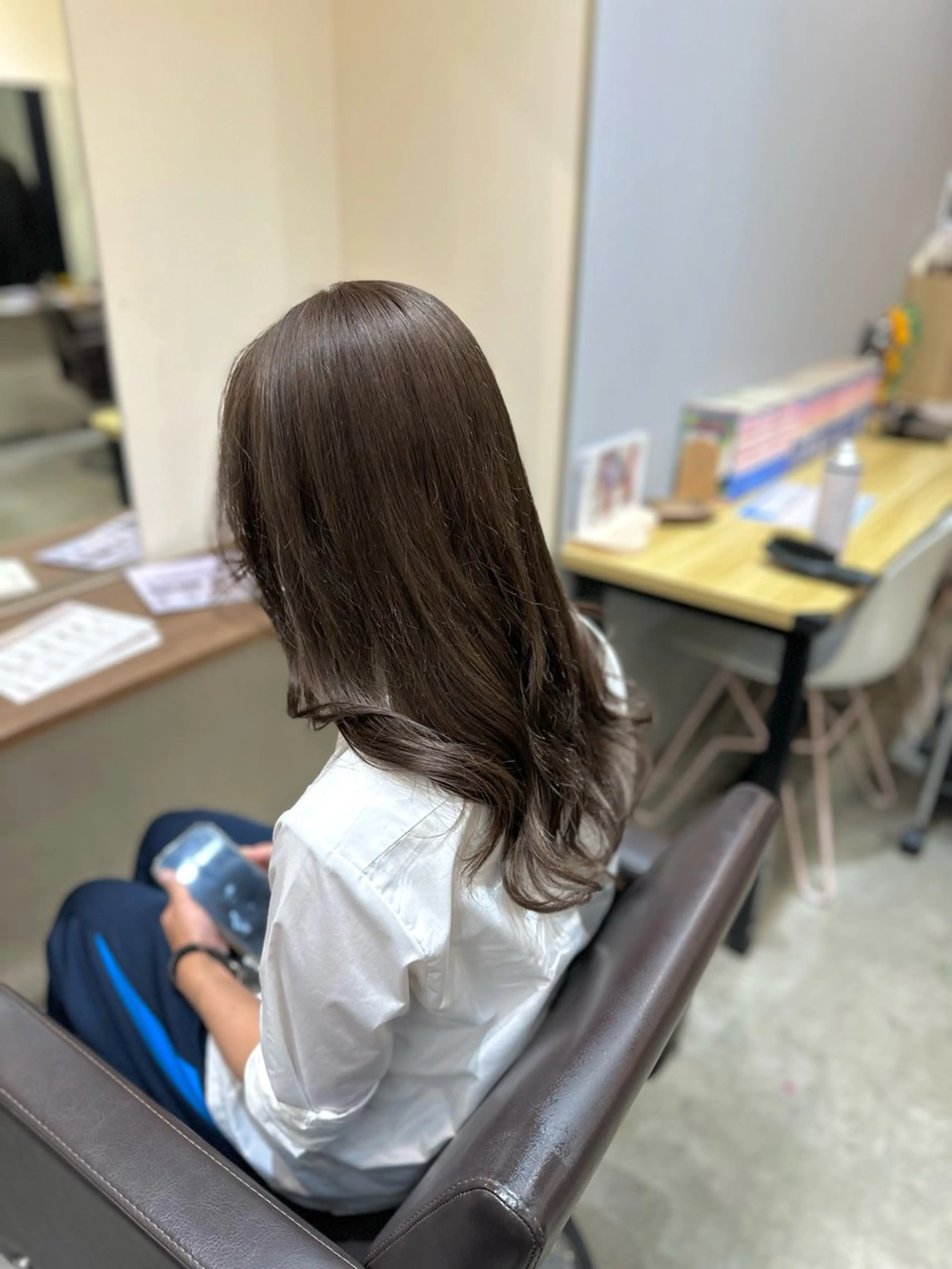 ロング カラー パーマ カット パーマ トリートメント 小顔カット✨ 透明感カラー✨kyoのヘアスタイル