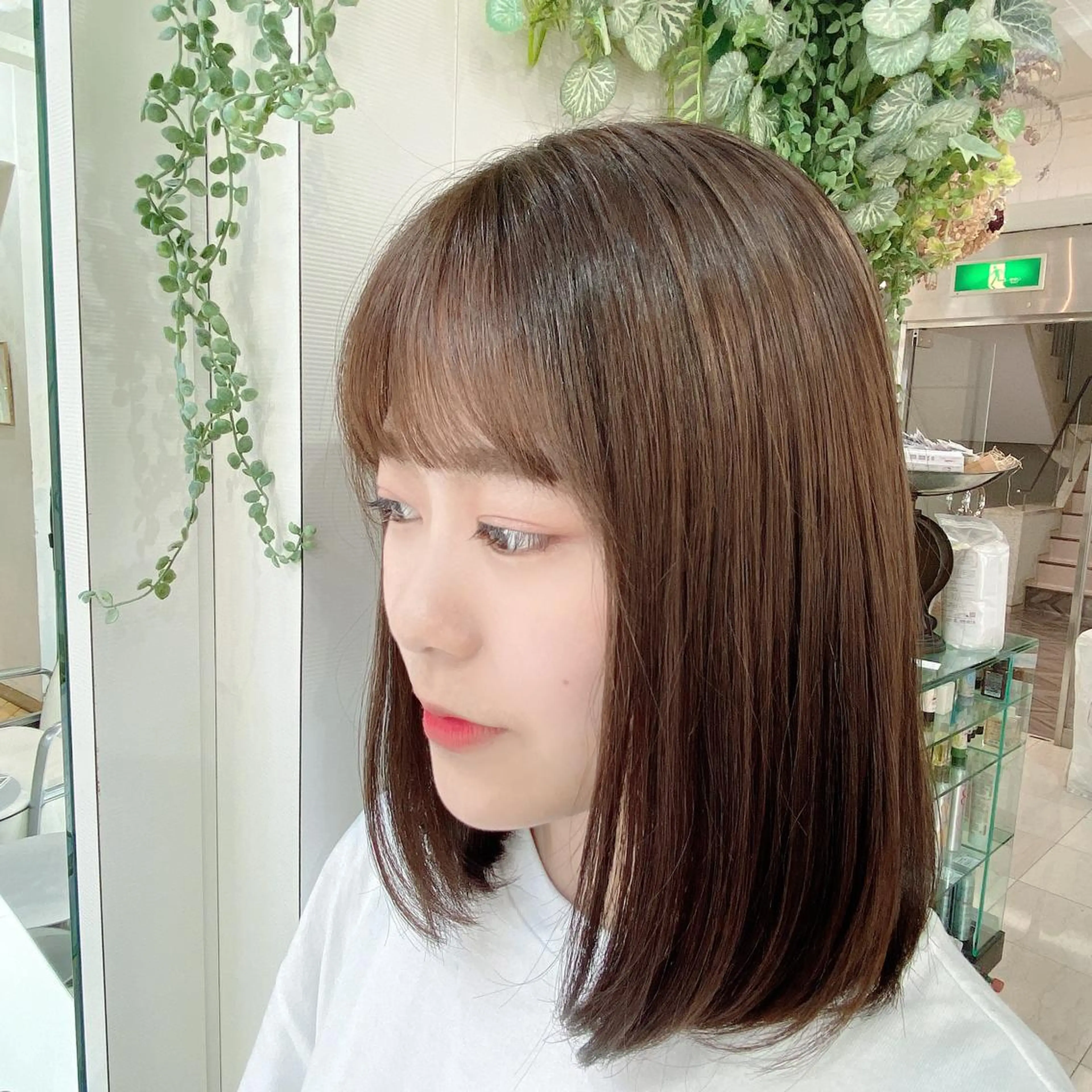 ミディアム 縮毛矯正 トリートメント 山下夕月 ショート🫧ボブのヘアスタイル