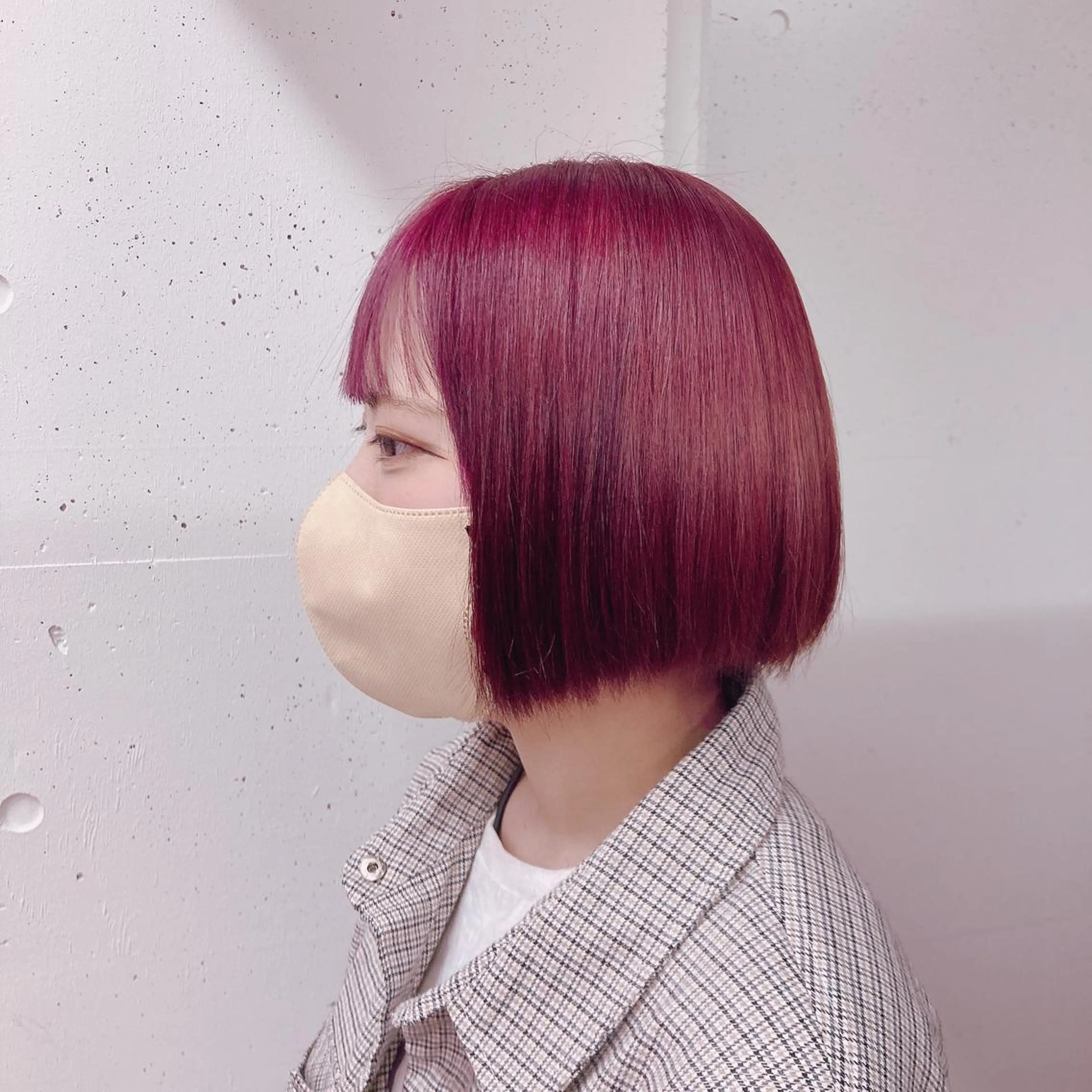 ショート カラー ブラウンカラー ピンクカラー ピンクブラウン ボブ カット ヘアカラー ミルミー美容室所属・🦄💒💓齎藤 七海子🦄💒💓のマツエク・マツパデザイン