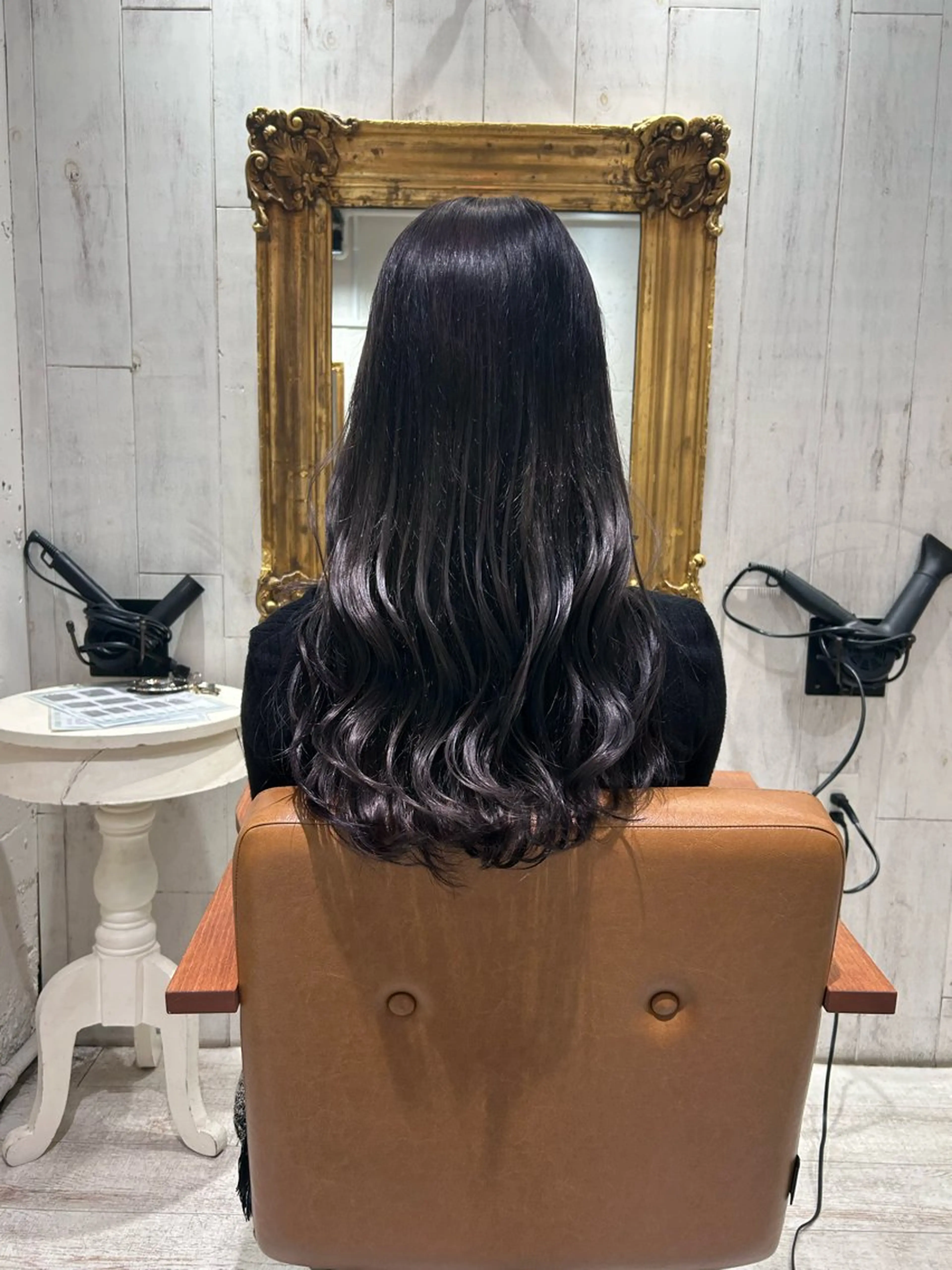 ロング カラー グレージュ ヘアカラー トリートメント re view 日和のヘアスタイル