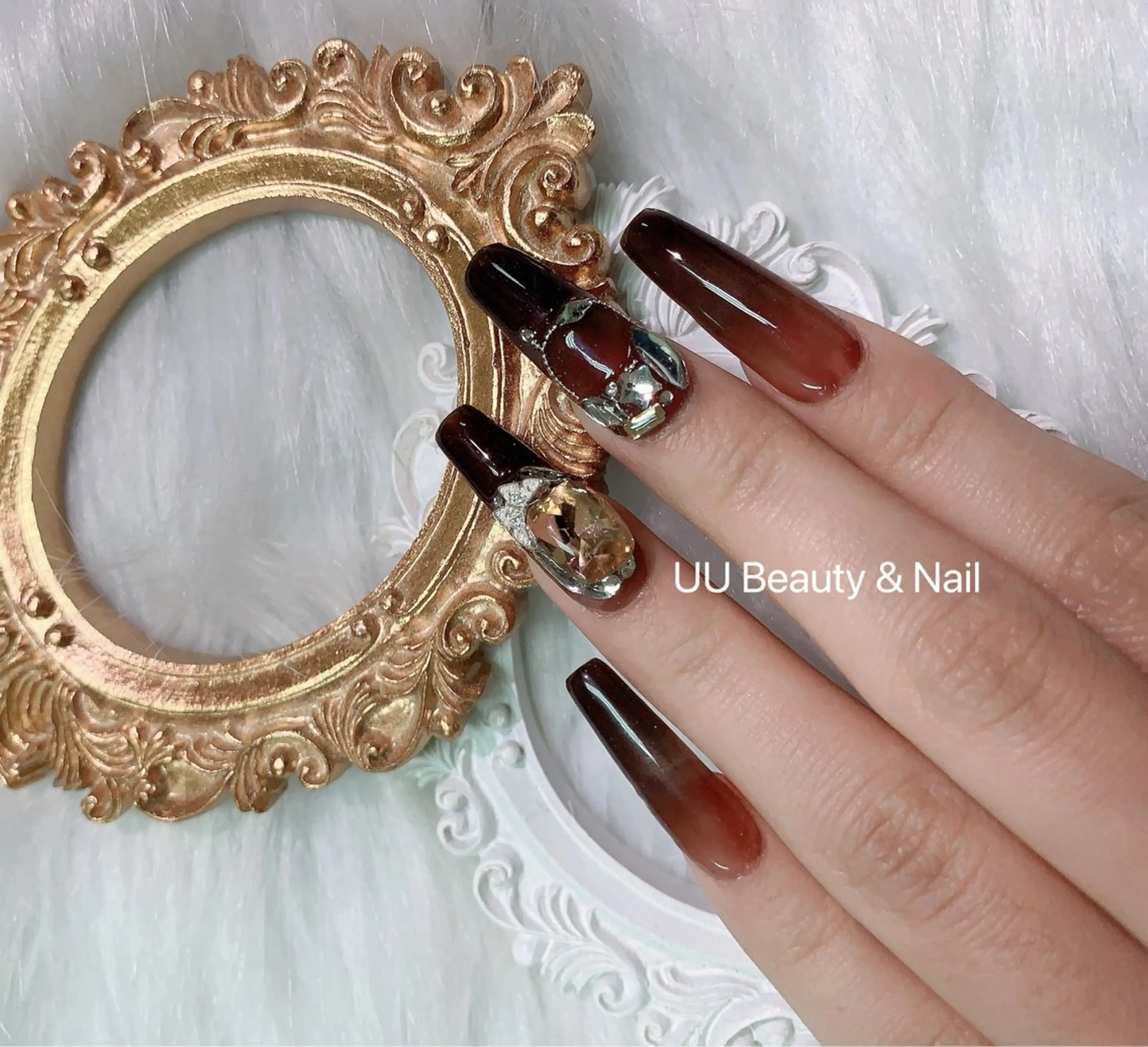 ネイル 長さ出し グラデーション ネイルチップ ハンドネイル UU Beauty Nailのネイルデザイン