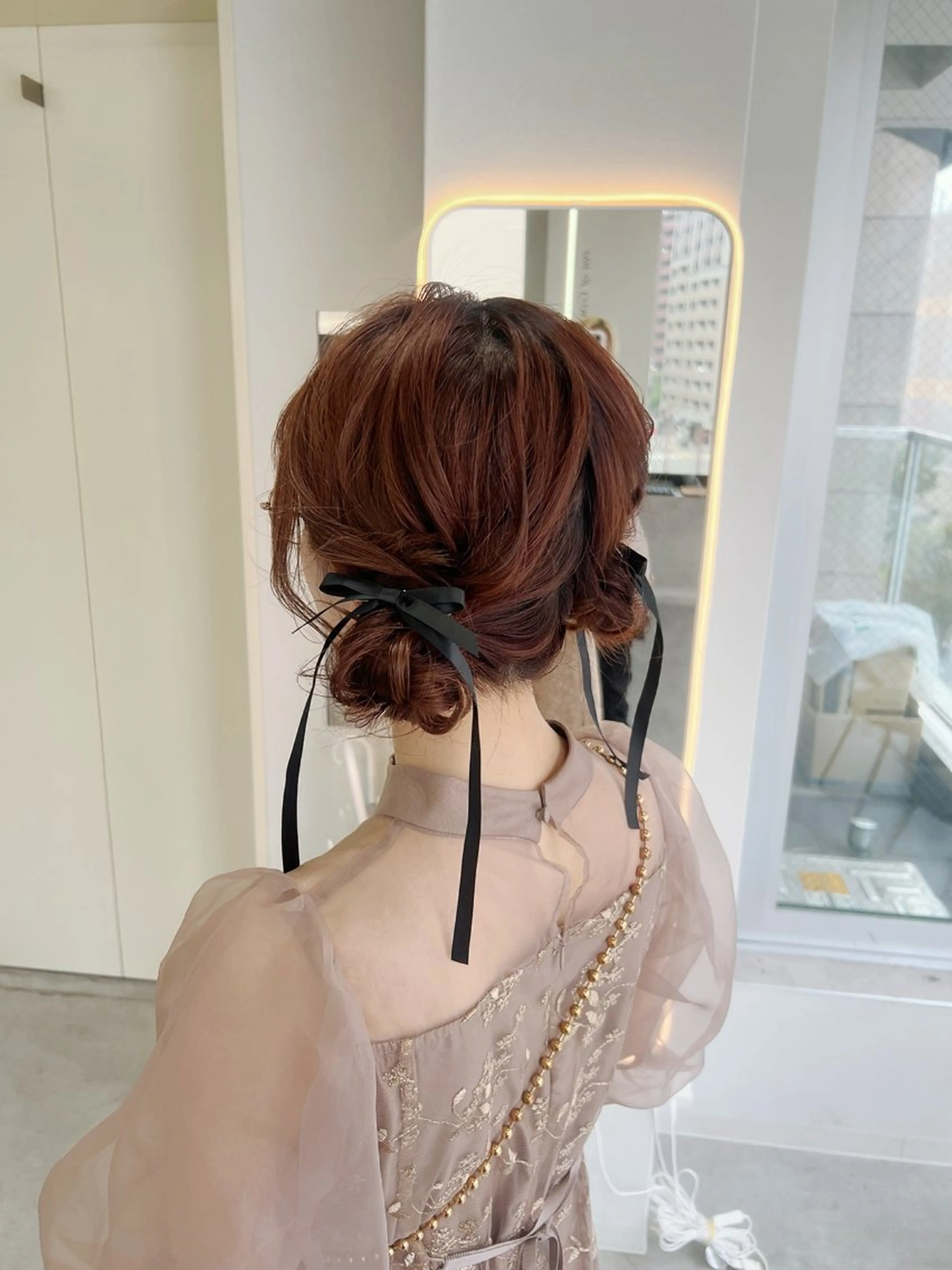 ミディアム ヘアセット maya レイヤーカットのヘアスタイル