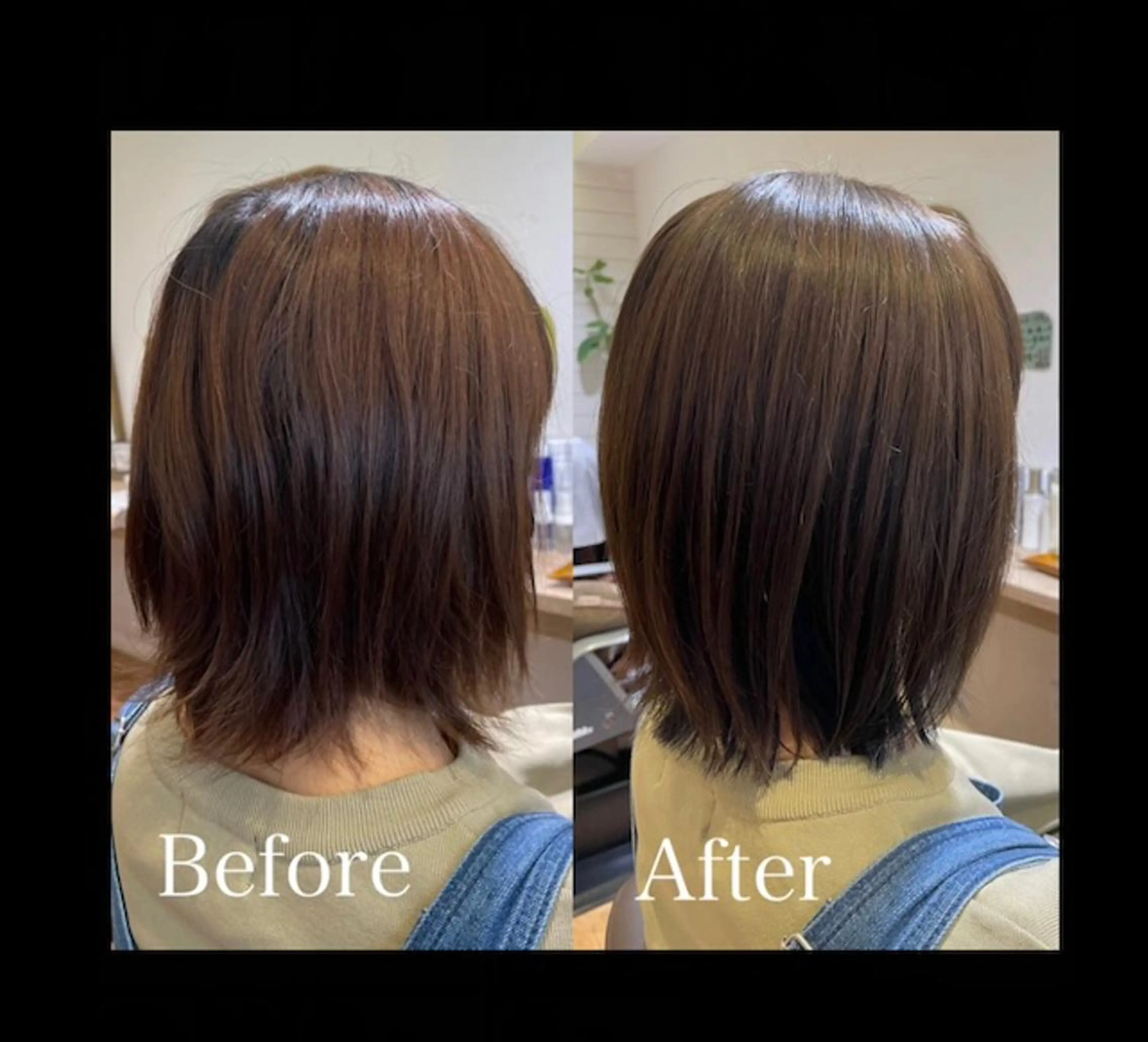 ミディアム カラー カット トリートメント ヘッドスパ 🍀ヘアケア特化✨ ナカザワ/air店のヘアスタイル