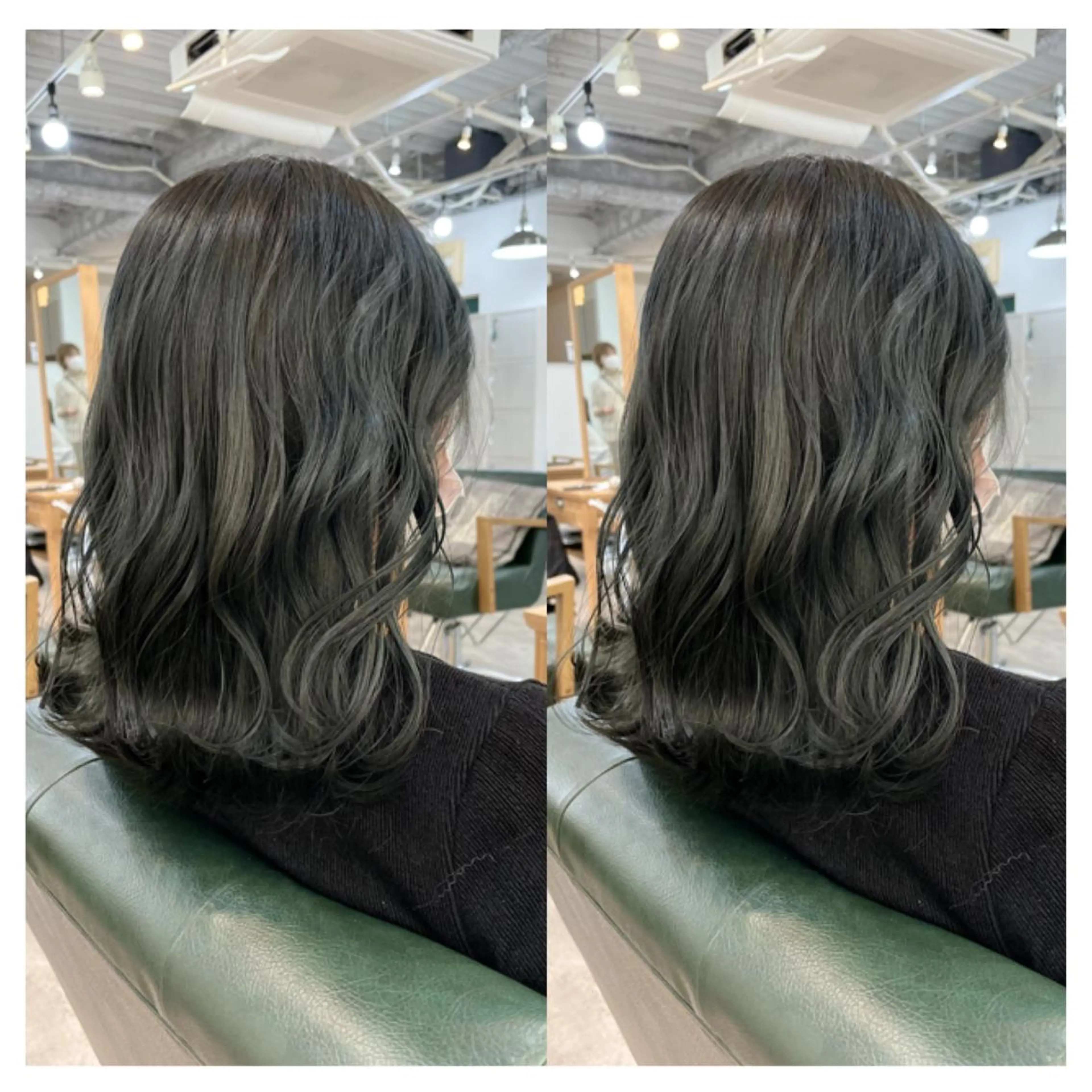 ミディアム カラー カット ヘアカラー トリートメント 村山 茉衣のヘアスタイル