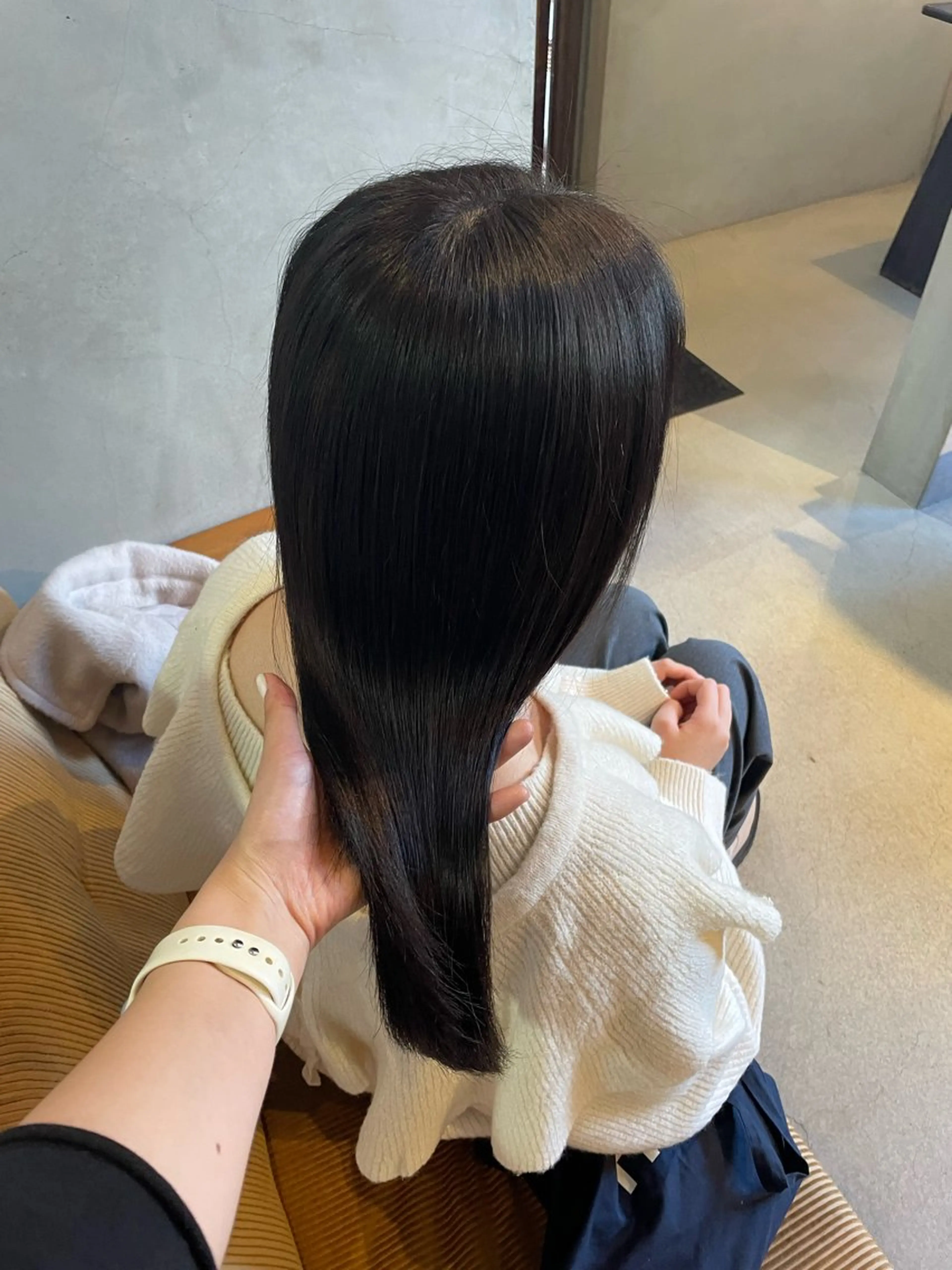 セミロング カラー カット ヘアカラー 縮毛矯正 石田 まいやのヘアスタイル