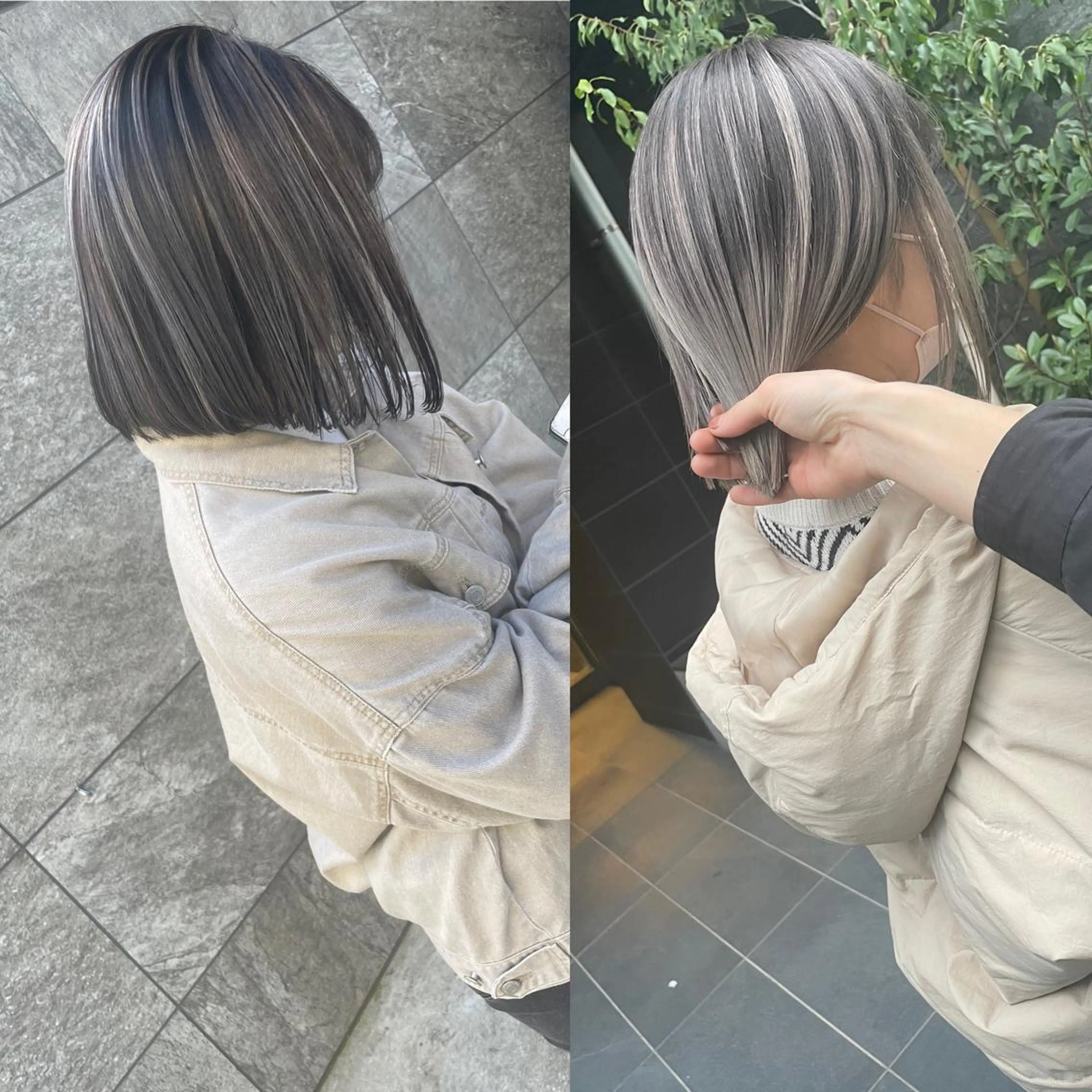 ショート カラー ヒカ/外国人風 デザインカラーのヘアスタイル