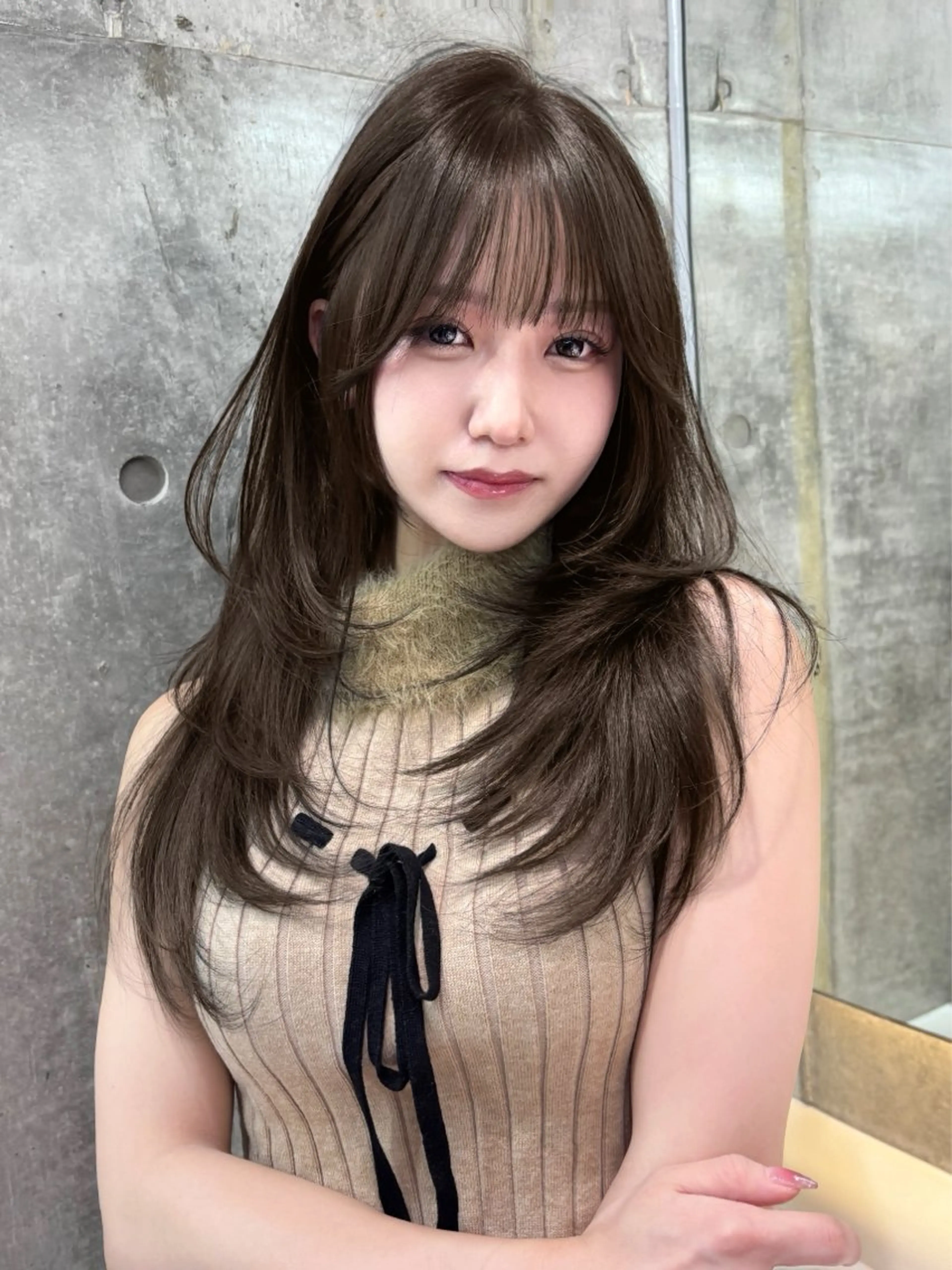 セミロング カット ヘアカラー トリートメント 熊本1🏅圧倒的 可愛さレイヤーカットのヘアスタイル