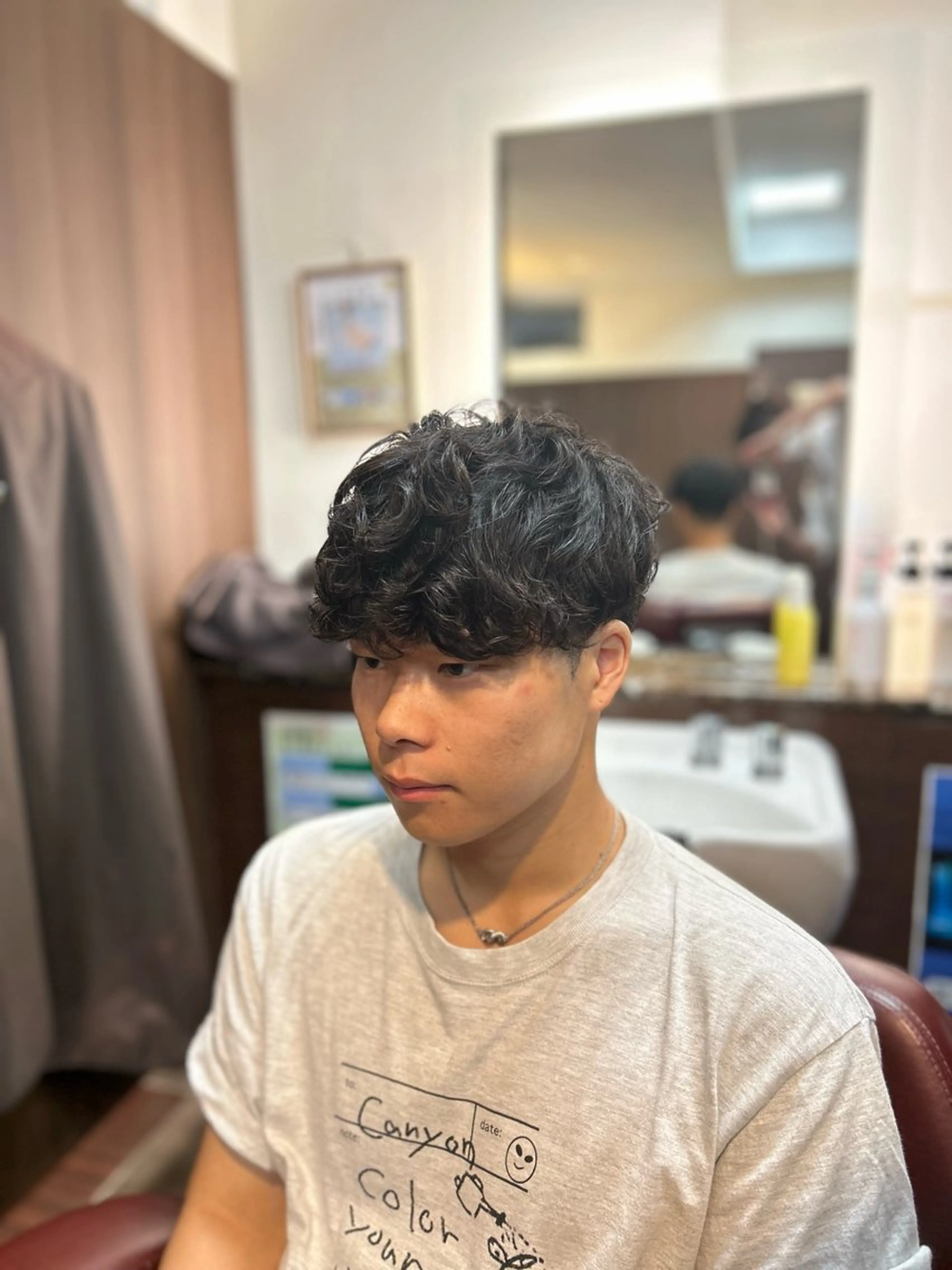 カット+シャドウパーマの写真