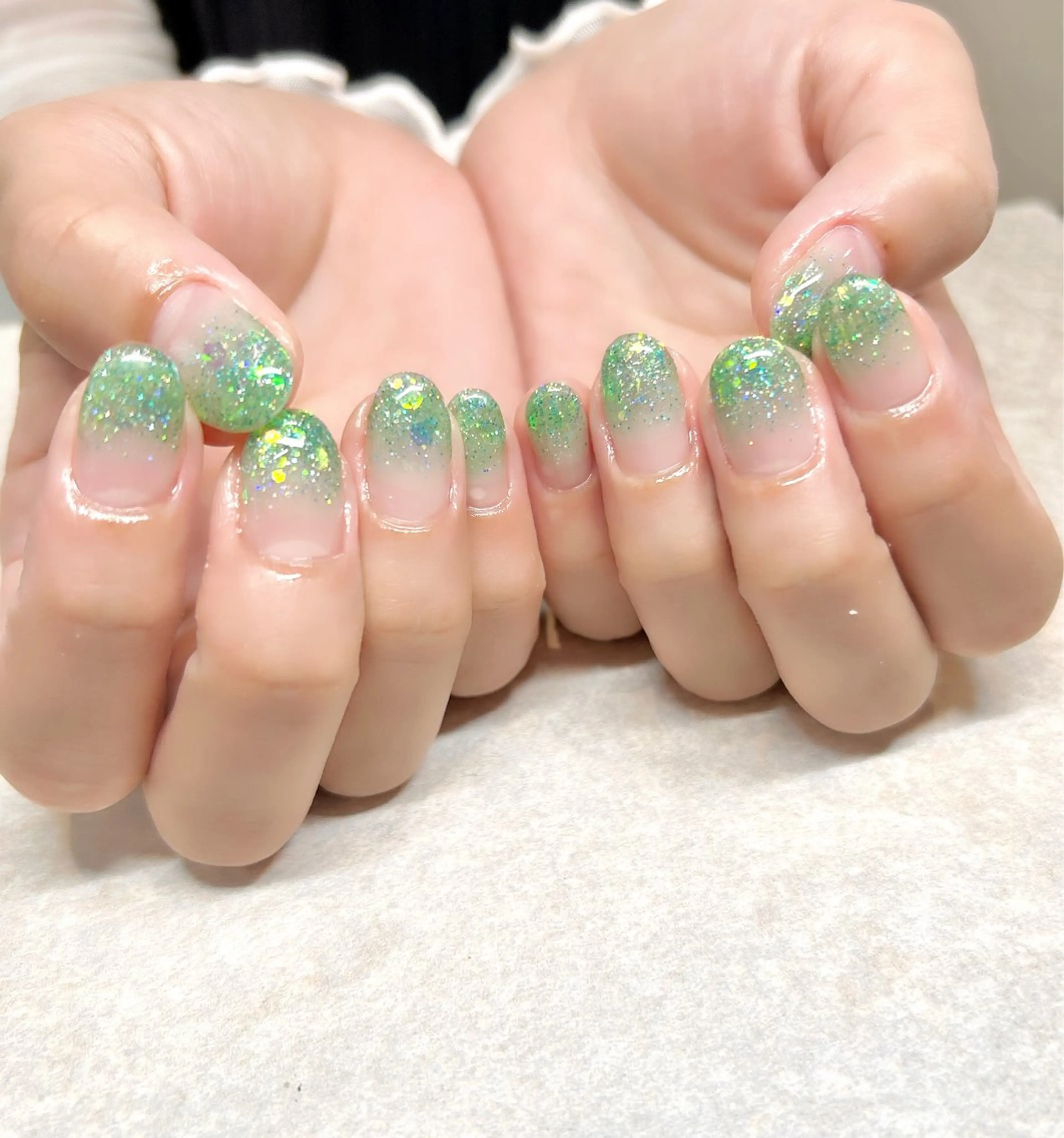 ネイル ラメ(グリッター) ラメグラデーション ショートネイル 春ネイル N.style所属・Ｎ. styleのネイルデザイン