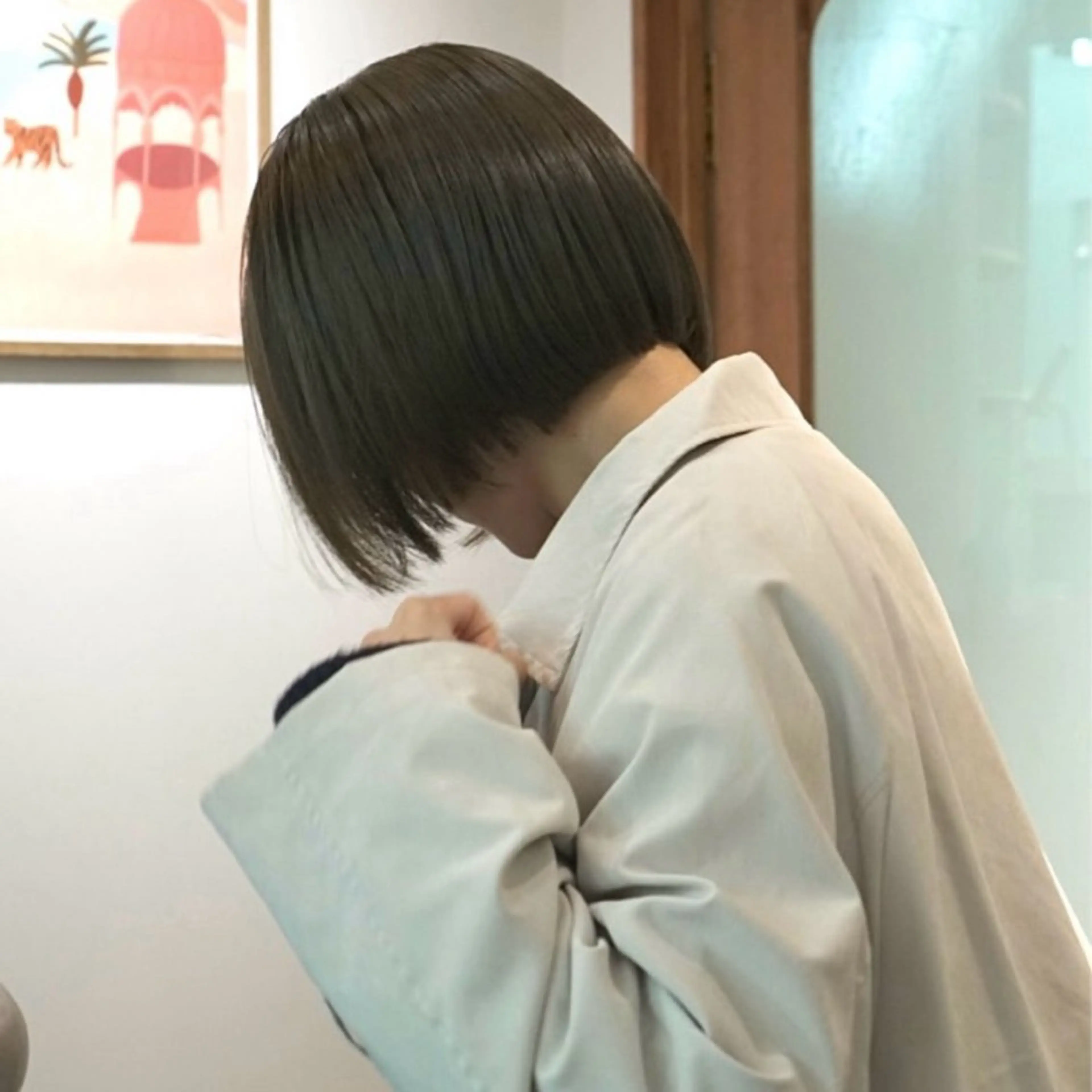 ミディアム カット トリートメント ENIEN MAKE’S 立川所属・ミカ💫レイヤー/ メンズ/透明感カラーのヘアスタイル