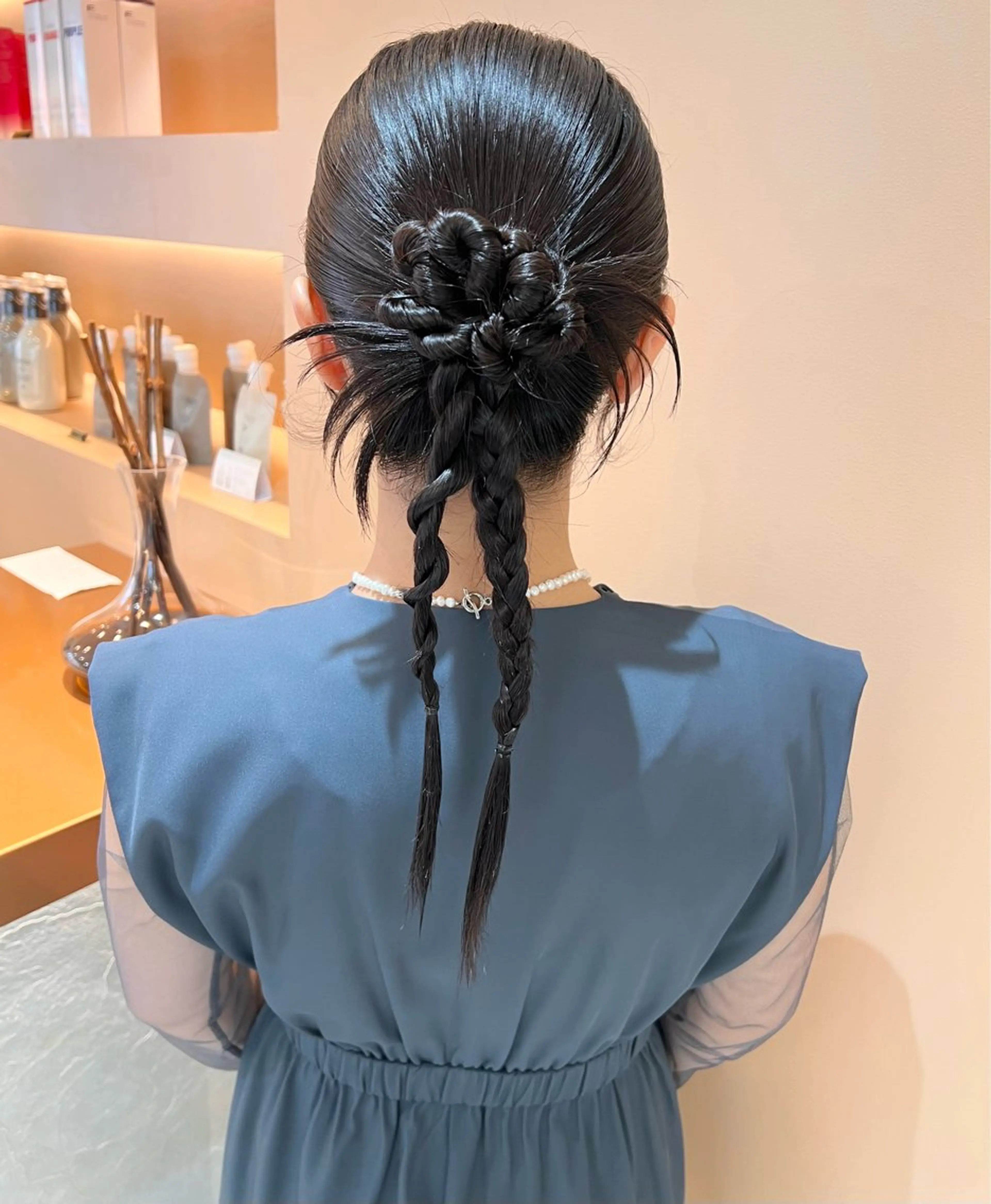 セミロング カラー ヘアアレンジ ✨髪質改善✨ 韓国ヘア🇰🇷ゆいのヘアスタイル