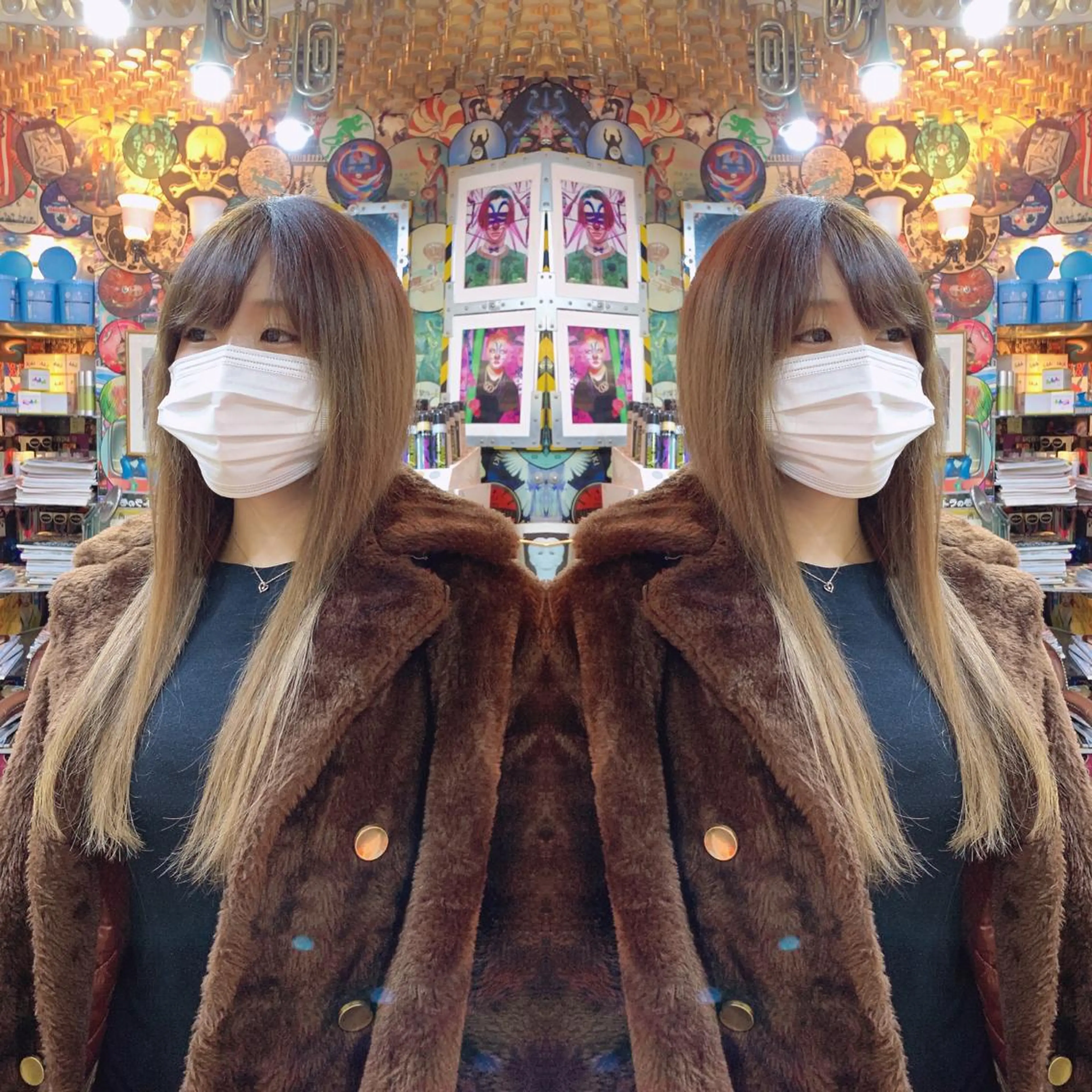 ロング カラー パーマ ヘアアレンジ マツエク・マツパ 編み込みエクステ エクステ ロング haco+所属・🌈派手髪エクステ ブレイズ🌈ひろとのヘアスタイル