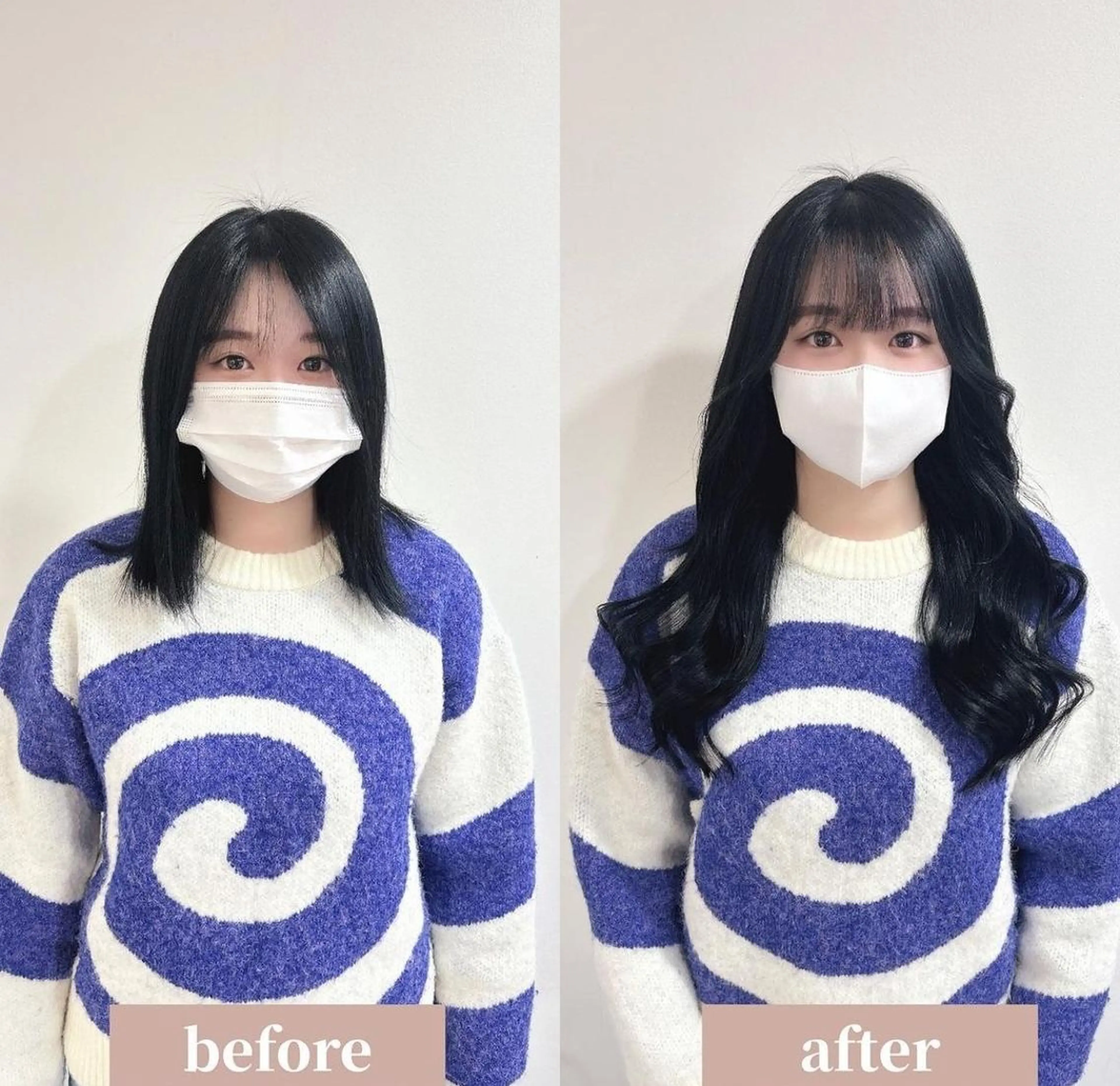 ミディアム カラー カラーとエクステ 🌟エクステのヘアスタイル