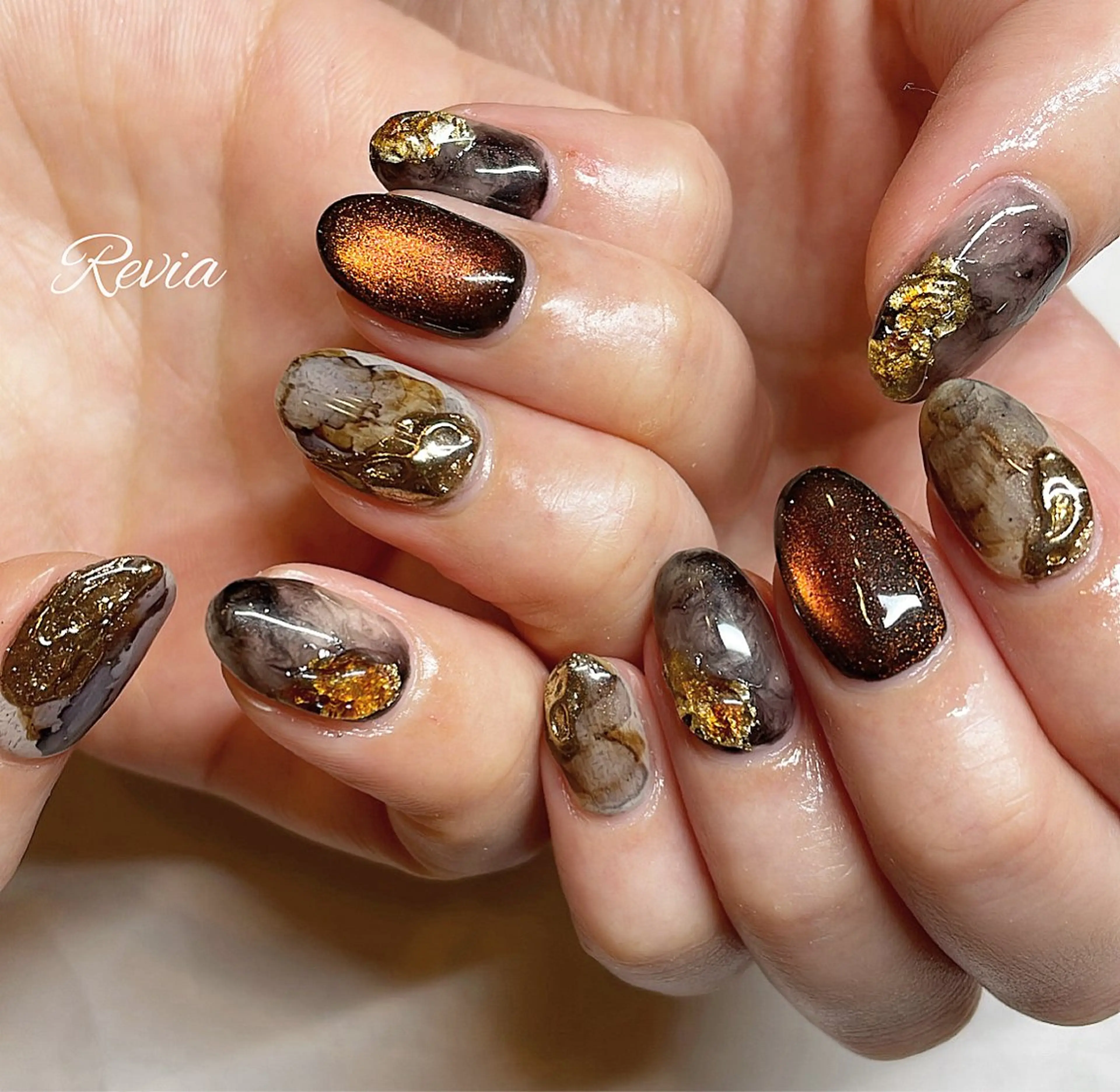 ネイル ハンドネイル revia所属・ERI Nailistのネイルデザイン