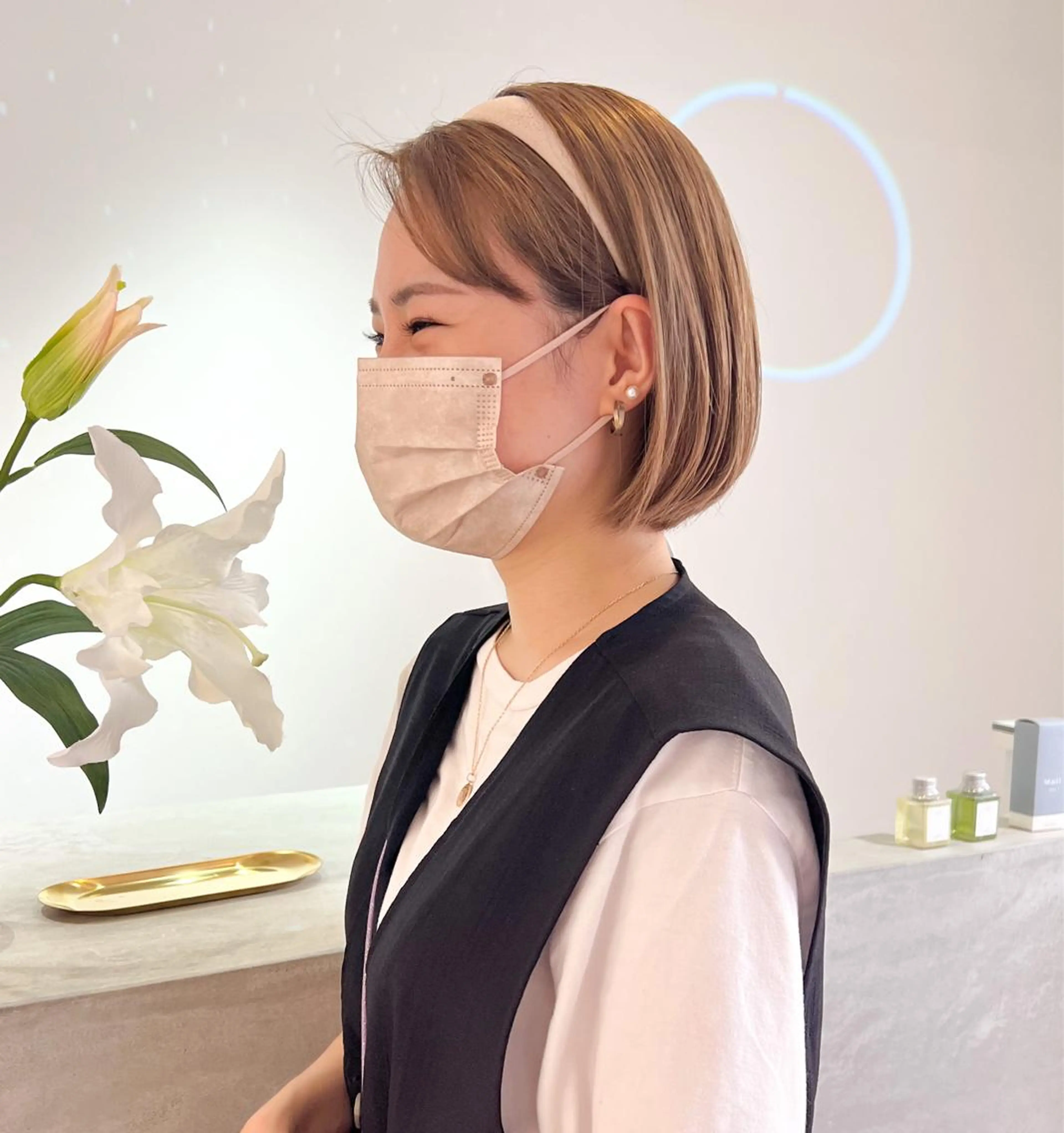 ショート カラー ベージュカラー ミルクティーベージュ 🎀ダブルカラー/ ピンク×ガーリー🎀のヘアスタイル