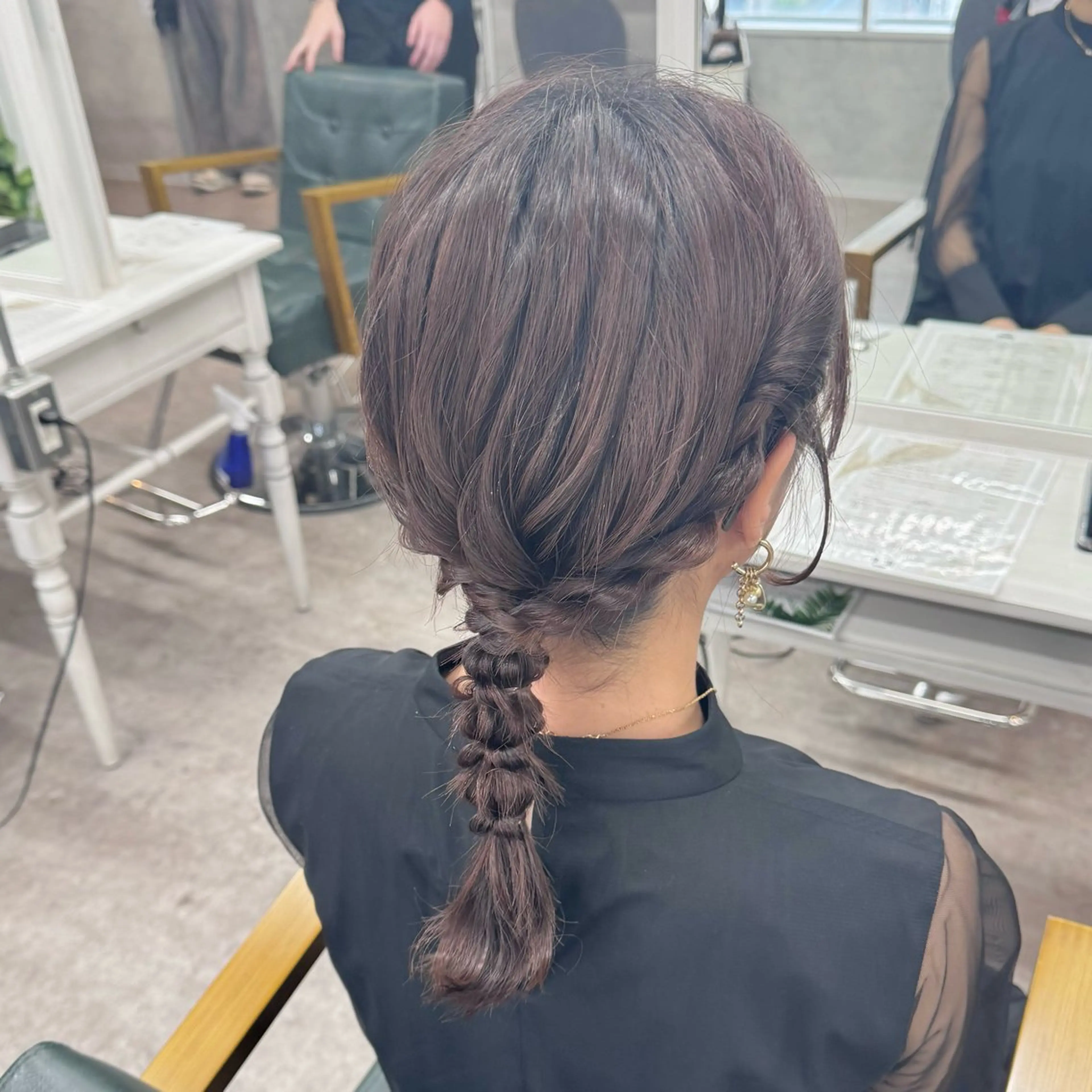 セミロング ヘアアレンジ ヘアセット JUNSHIN🦋 ヘアセット／カラーのヘアスタイル