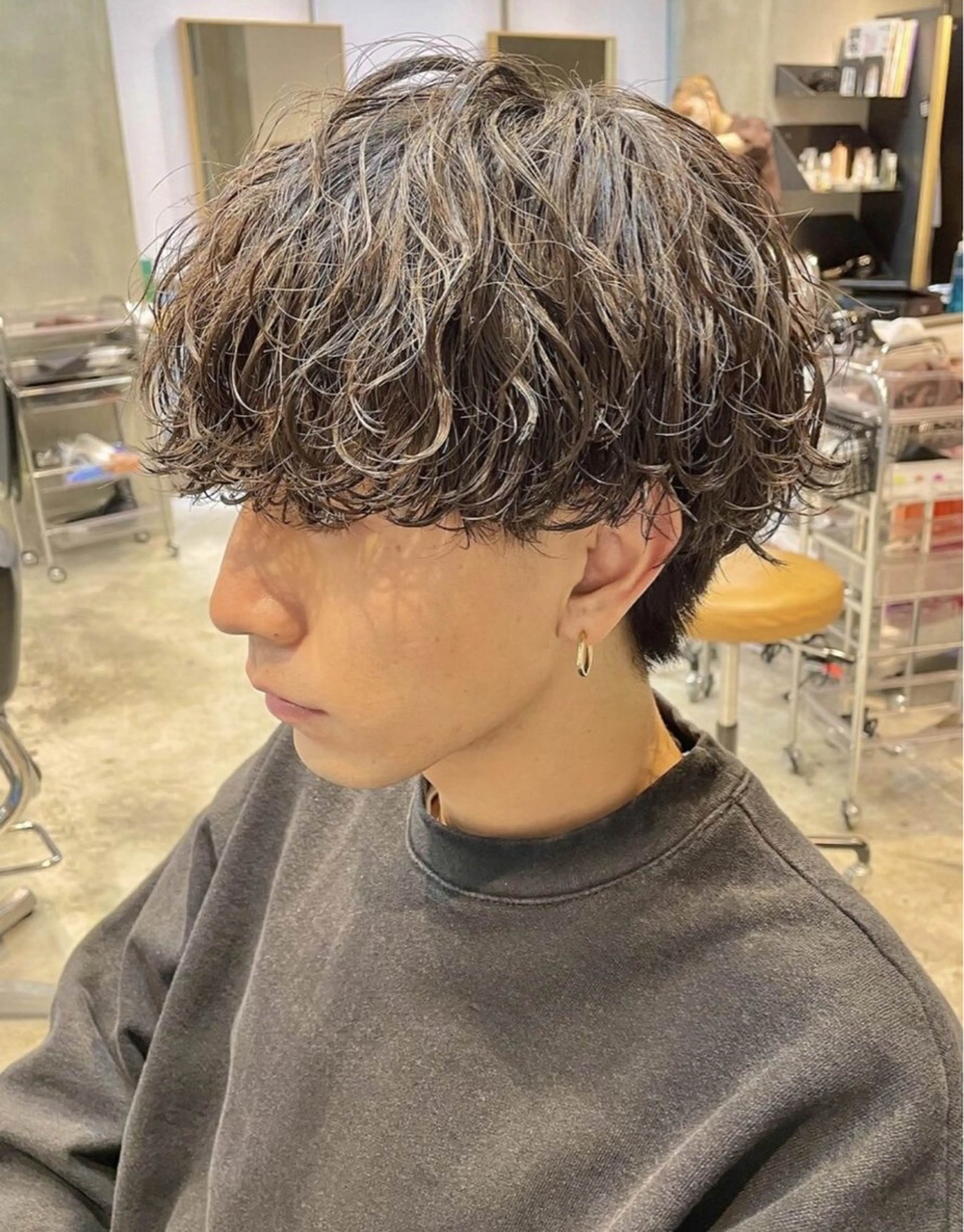 パーマ メンズ カット パーマ 馬場 斗生のヘアスタイル