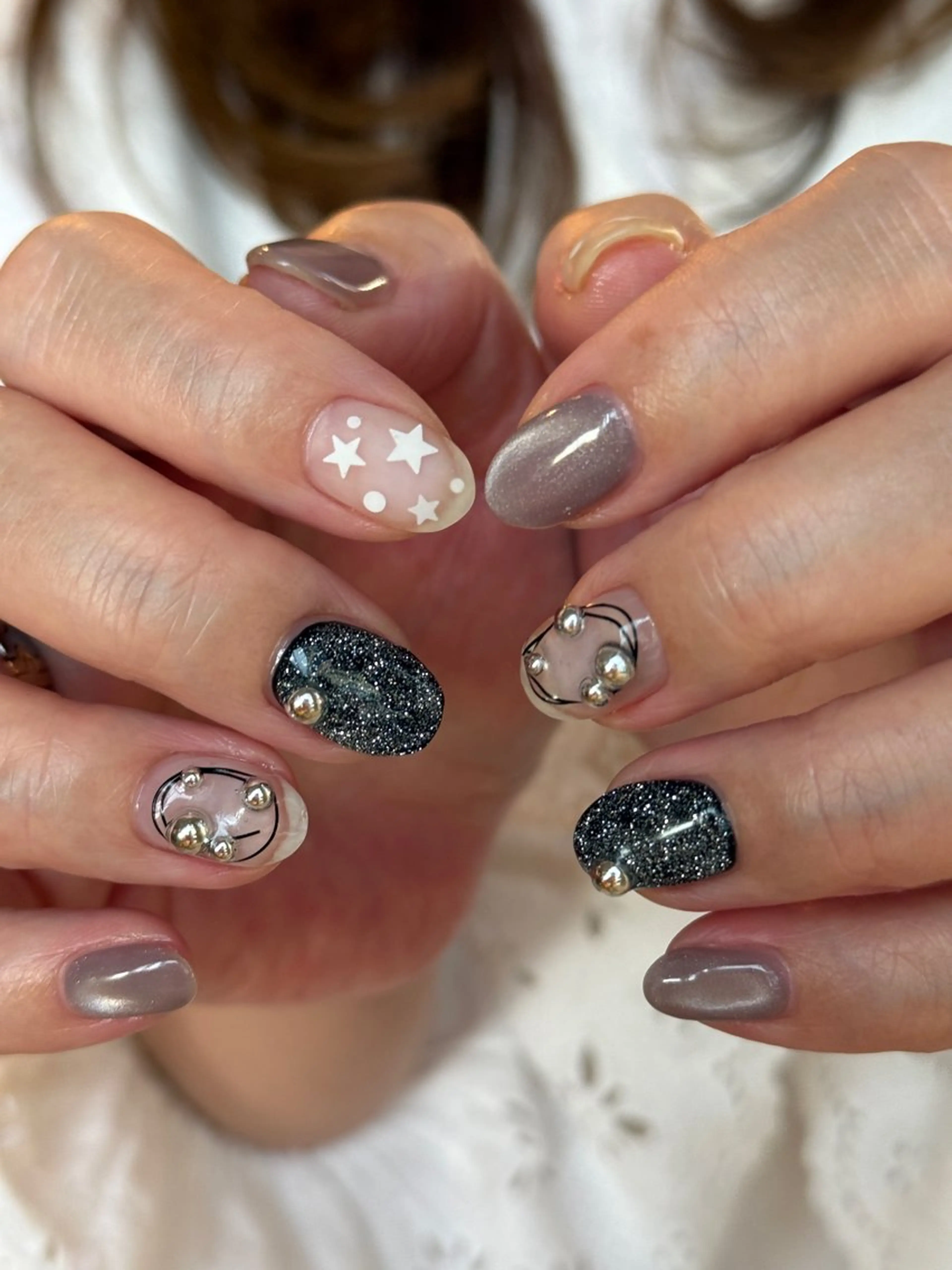 ネイル フラッシュネイル マグネットネイル マットネイル 深田 美雪のネイルデザイン