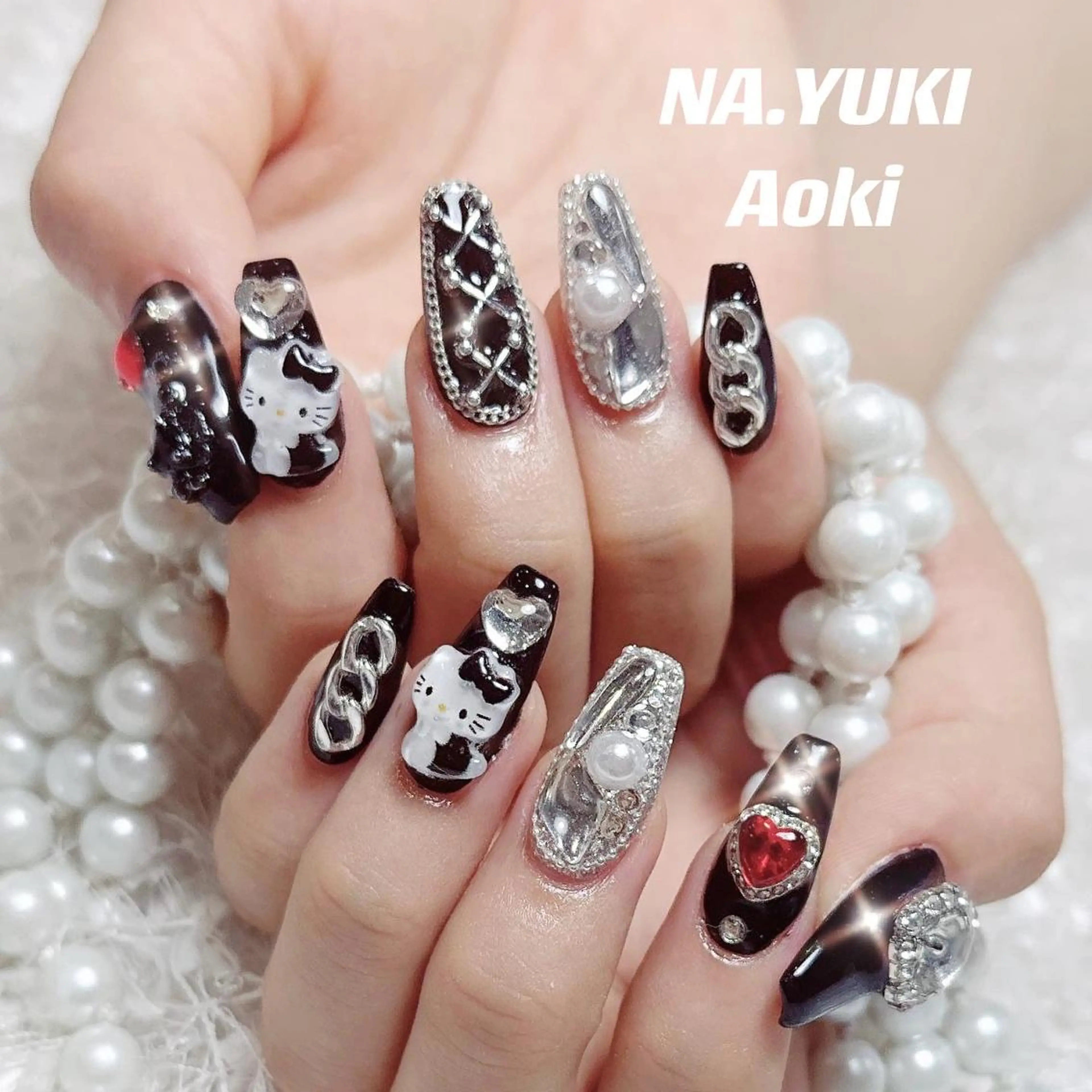 カラー ヘアアレンジ キッズ ネイル - Rolls Honey -のネイルデザイン