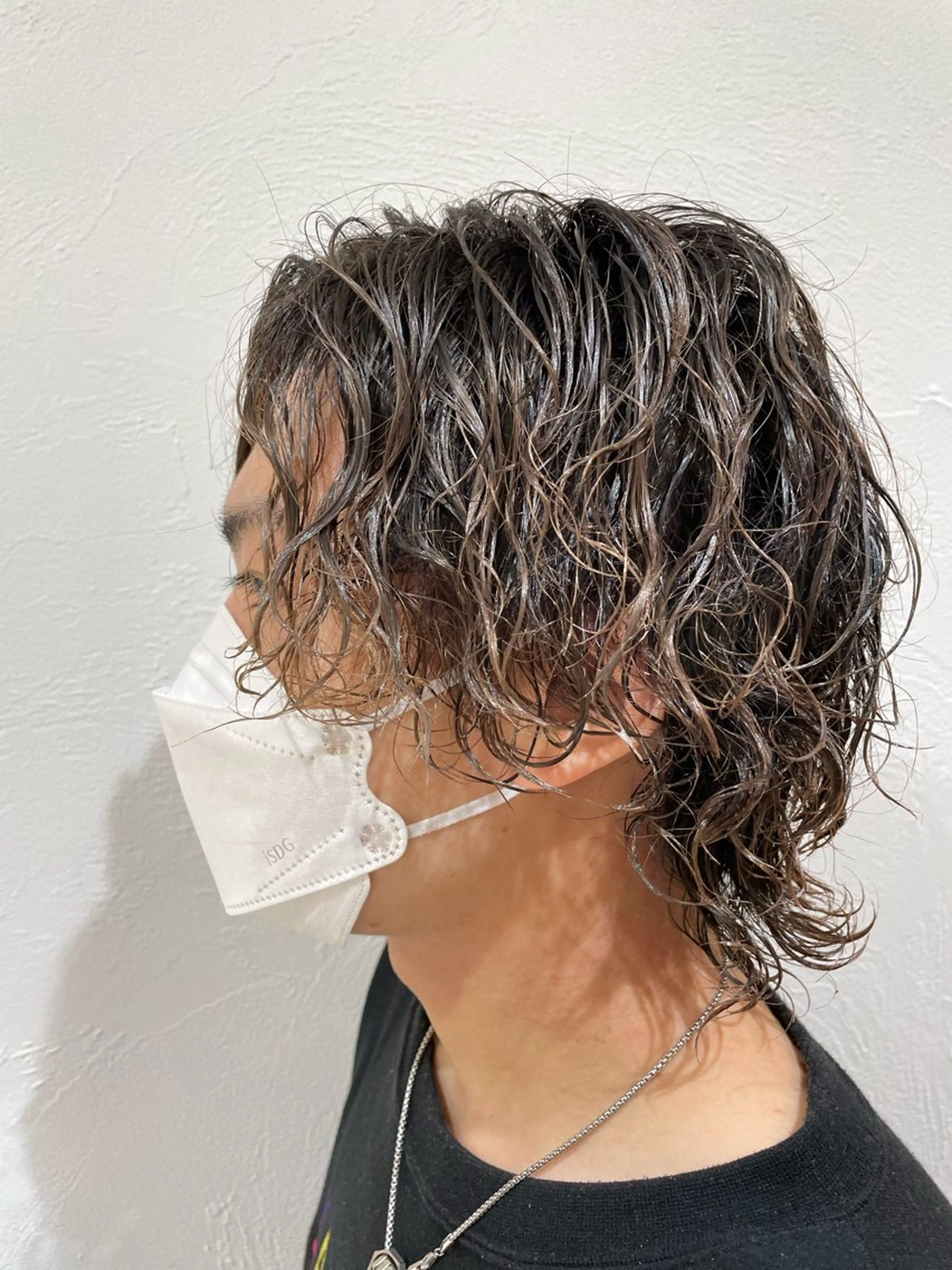 パーマ メンズ 渡邊 花奈のヘアスタイル