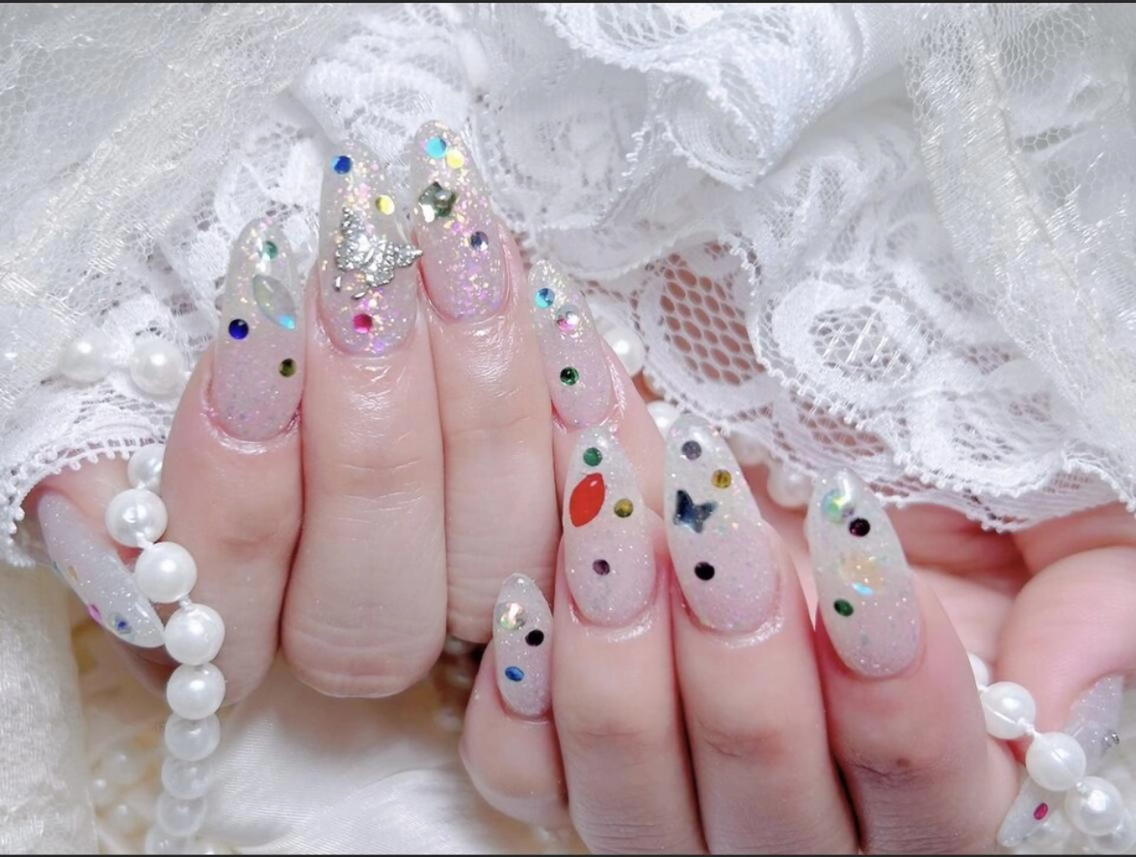 ネイル 🎀彩羽チップ 長さだし専門🎀のネイルデザイン