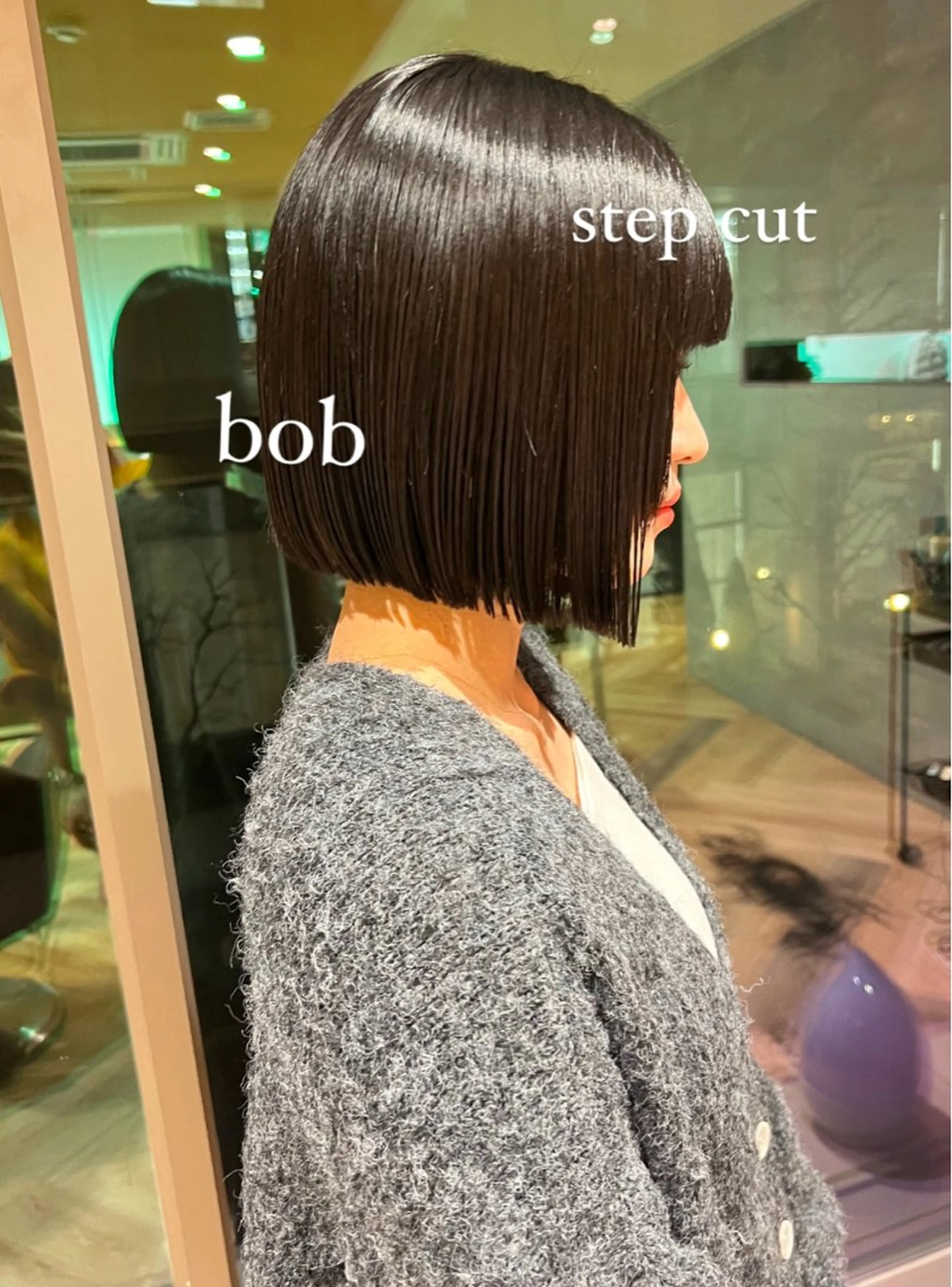 ショート ボブ 顔周りカット レイヤーカット 加納千華 /ボブ/ぱつっとボブのヘアスタイル