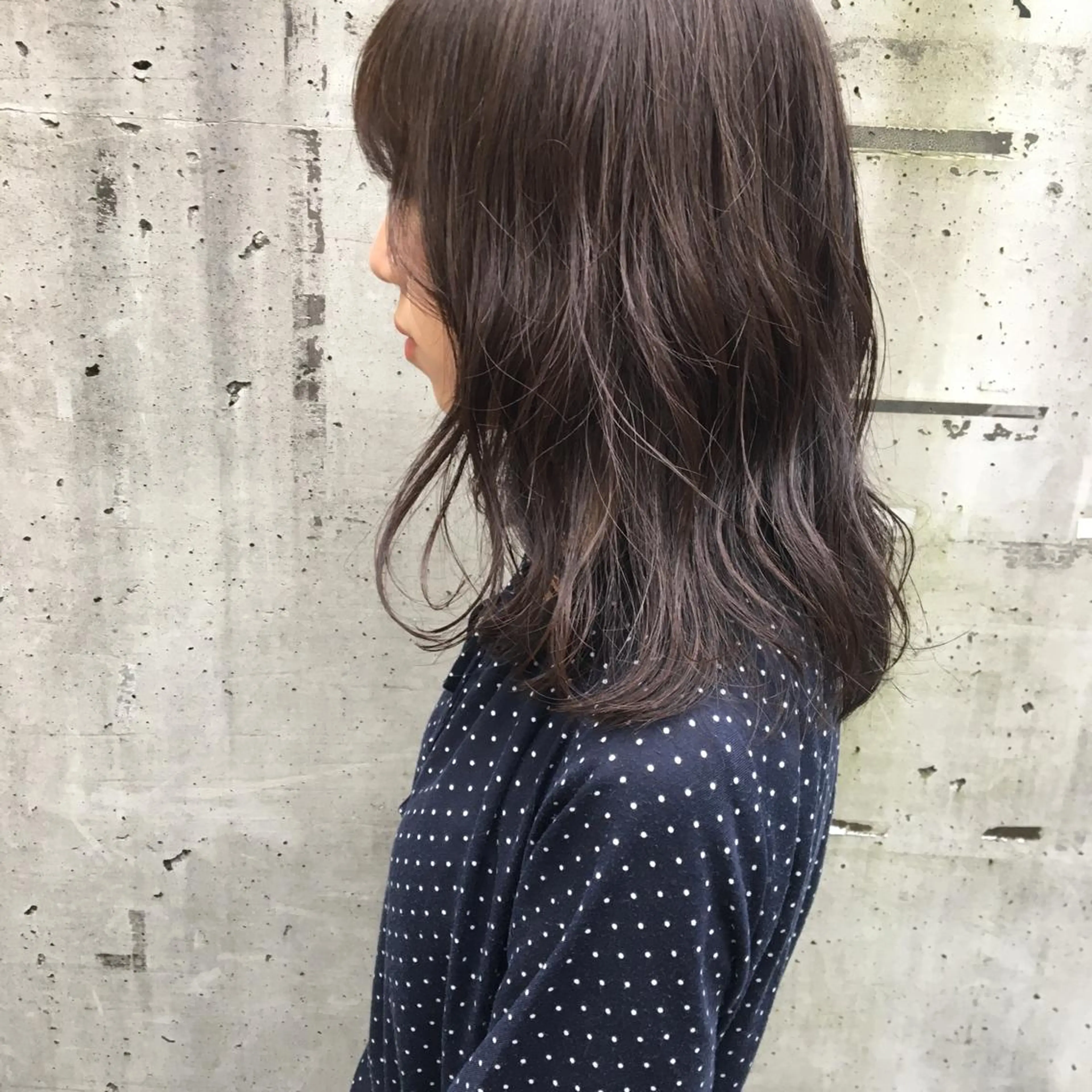 セミロング カラー ベージュカラー emme MIHO♡のヘアスタイル