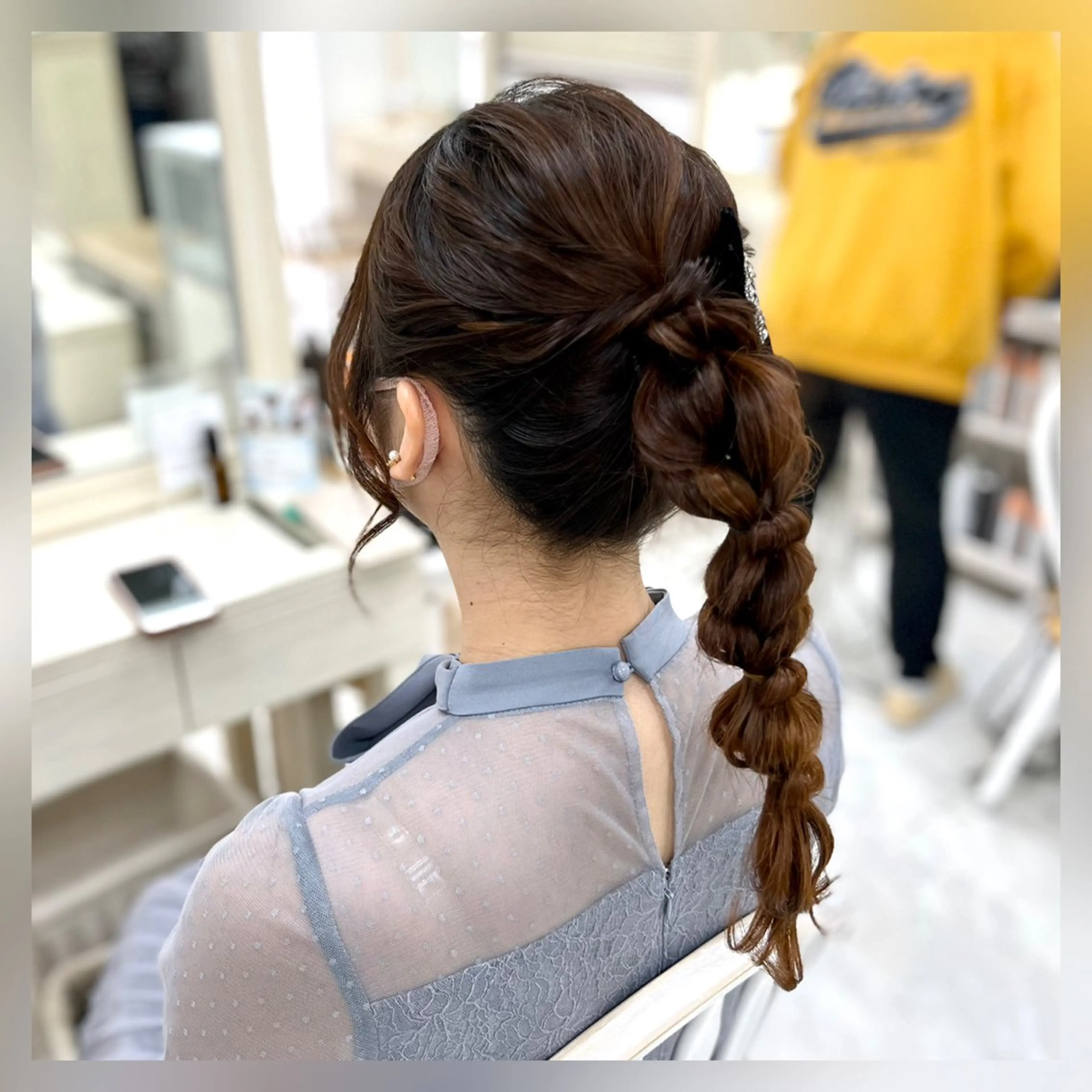 ヘアアレンジ ポニーテール 玉ねぎヘアー 似合わせヘアメイク 💐オダギリチアキのヘアスタイル