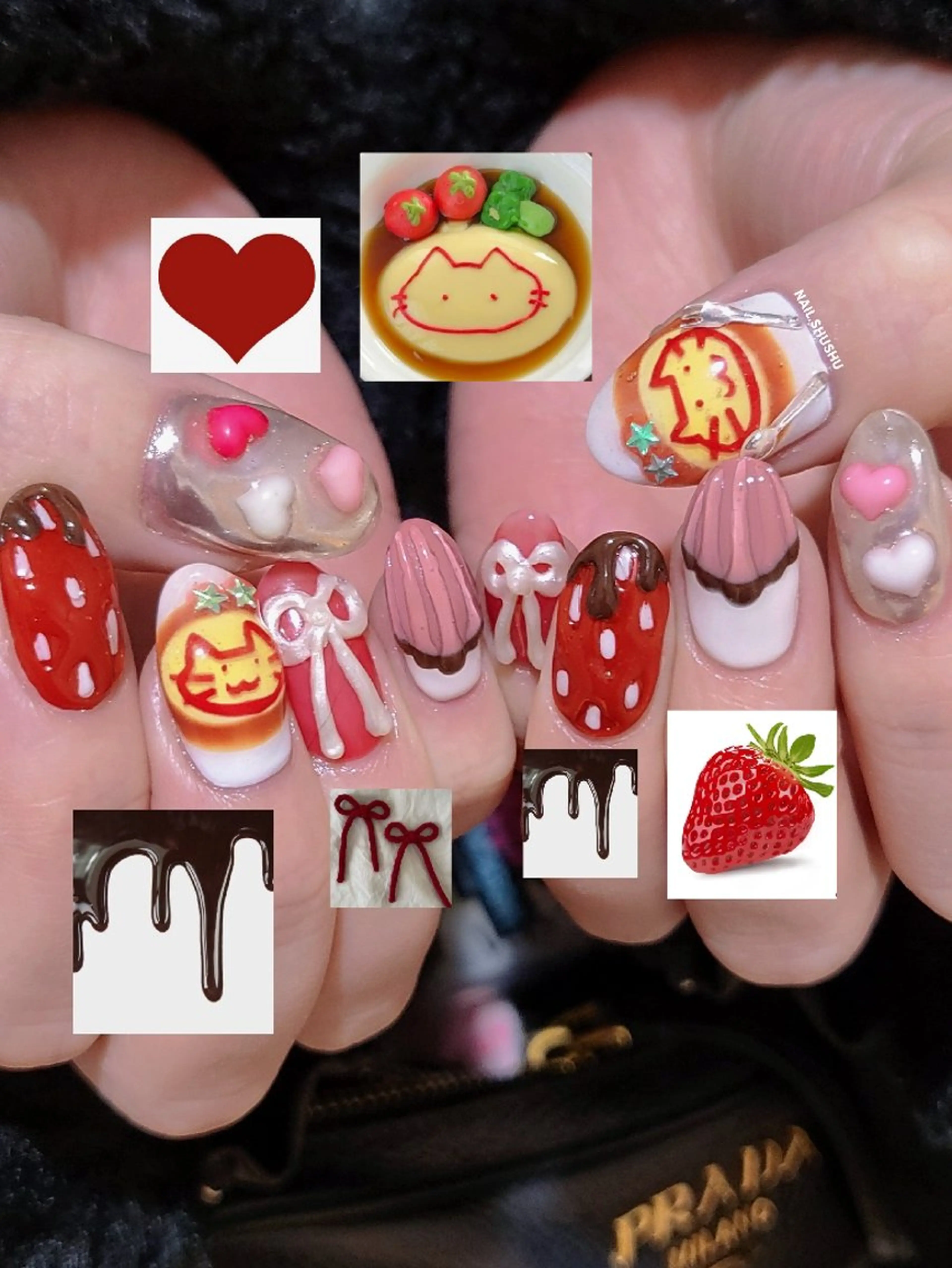 ネイル ハンドネイル 3dパーツ/流行り 👧shushu❤️のネイルデザイン