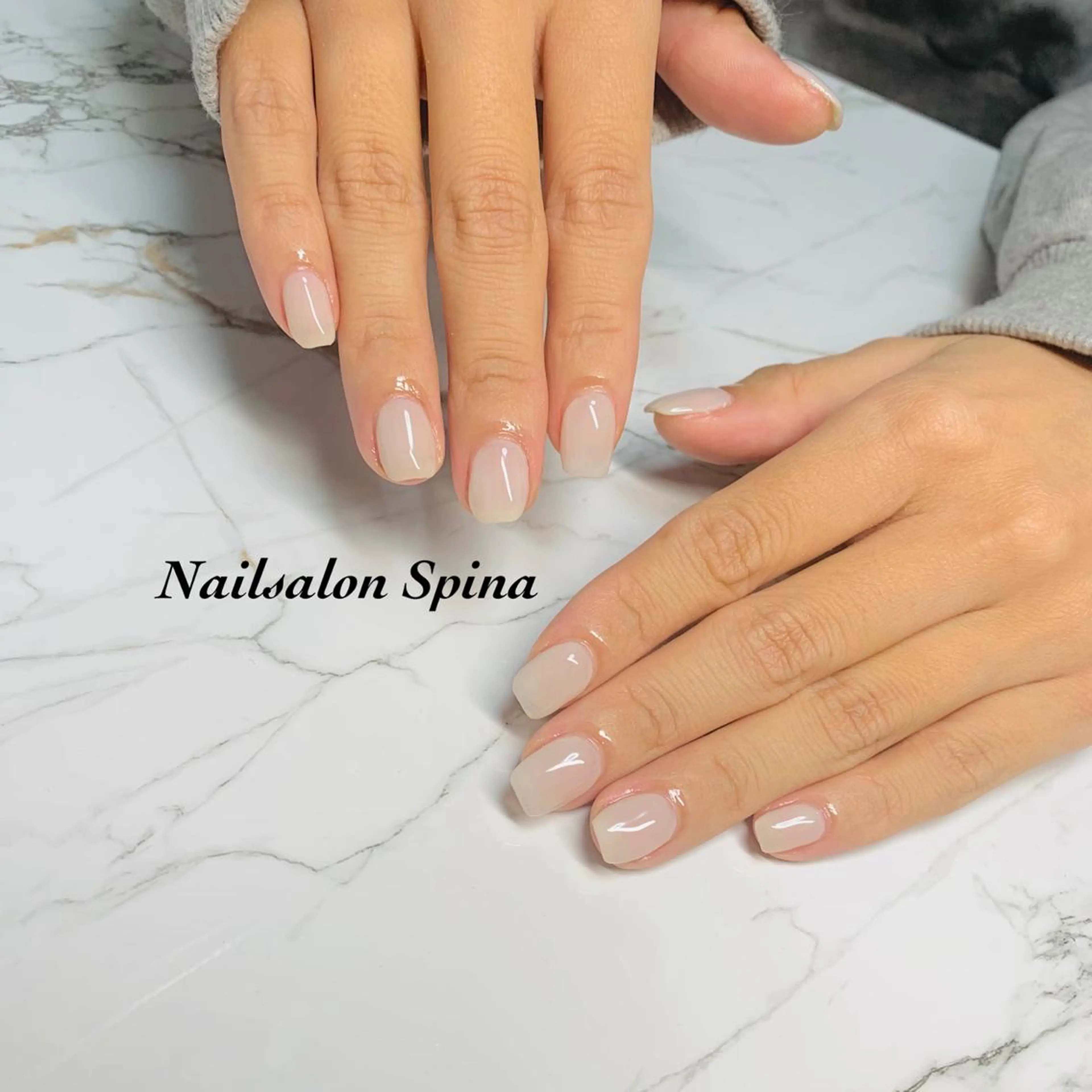 ネイル ジェルネイル ワンカラーネイル パラジェル シンプルネイル 春ネイル Nailsalon Spina 琴美のネイルデザイン