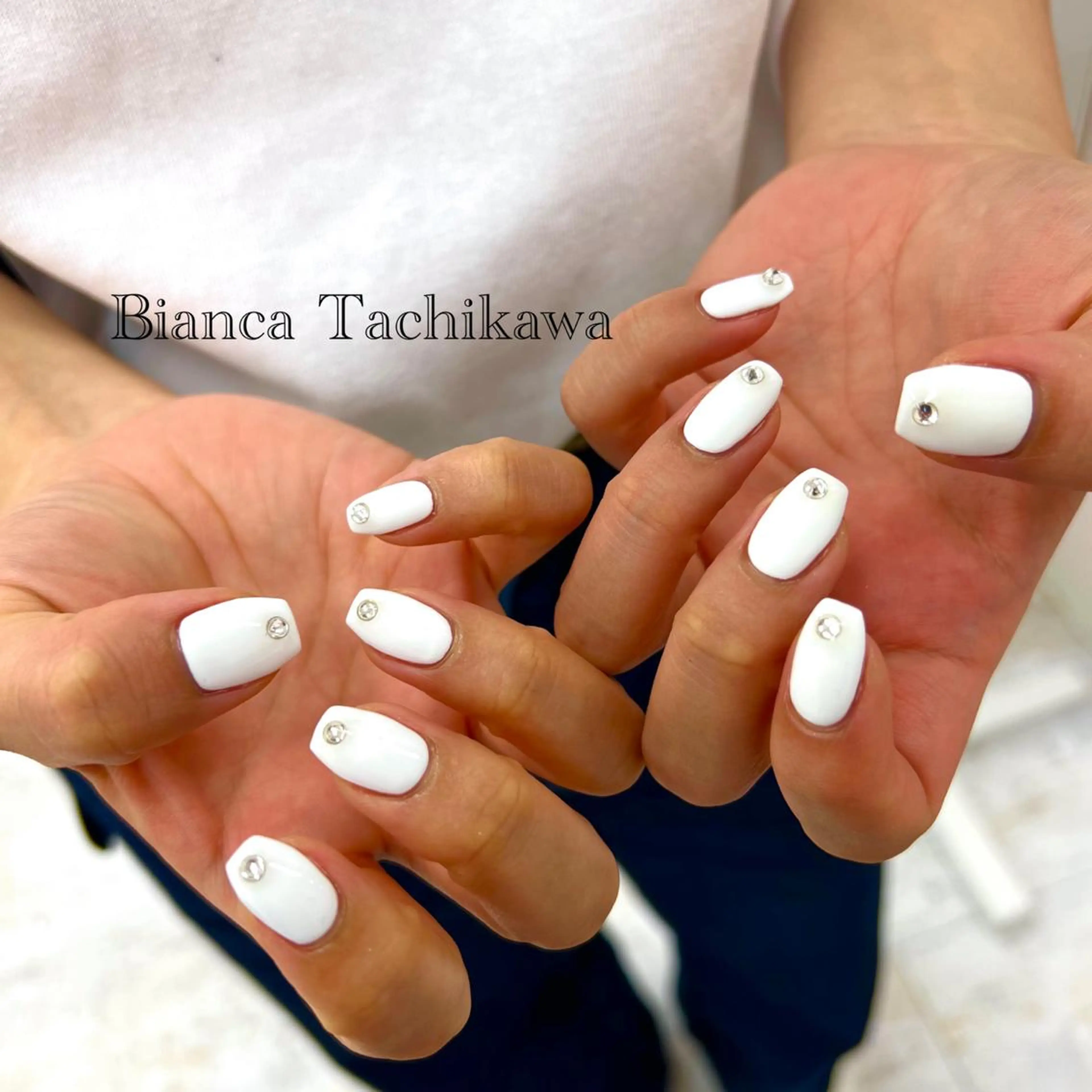 ネイル ストーンネイル ハンドネイル Bianca立川店 / HAYASHIのネイルデザイン