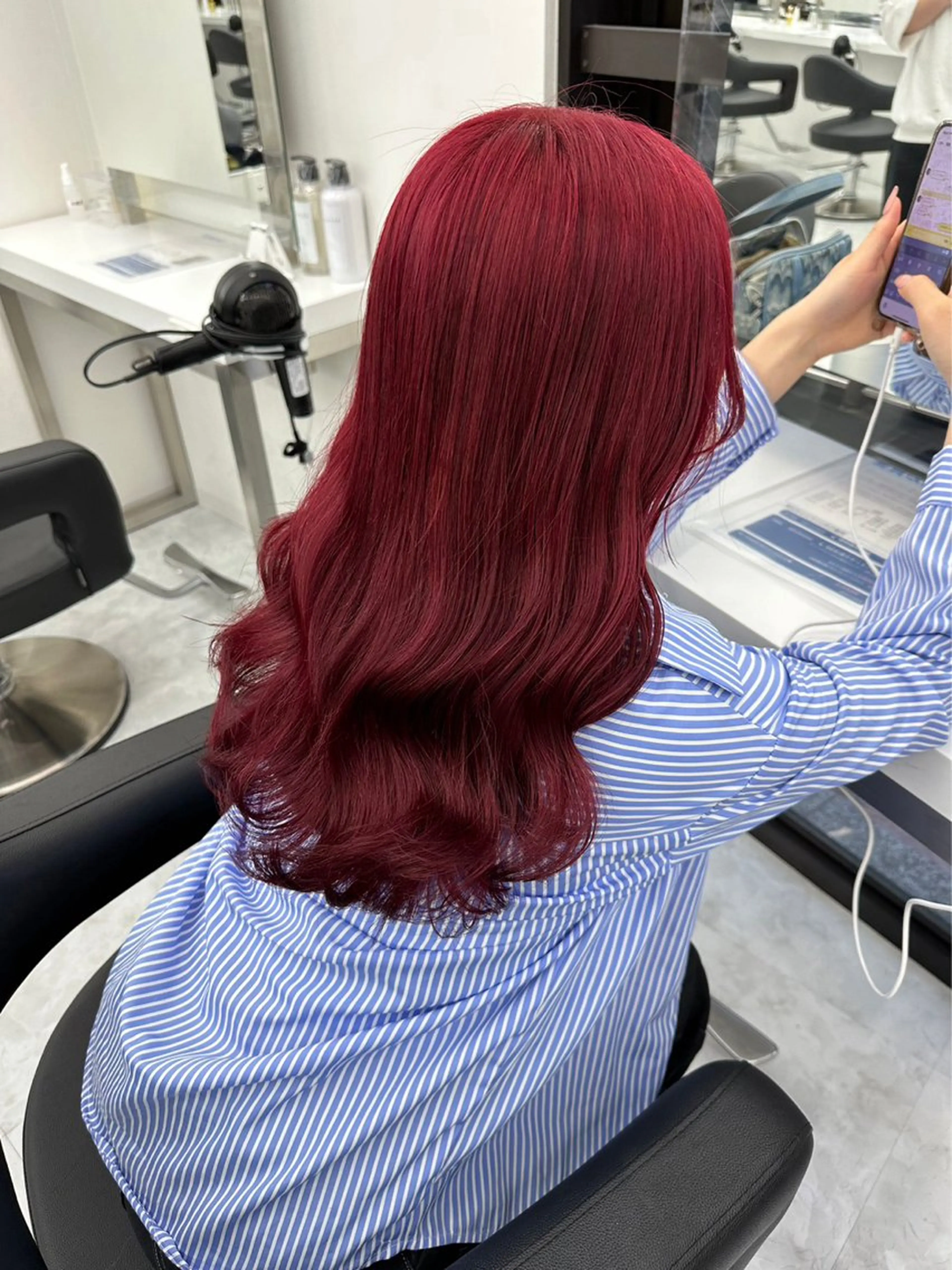 ロング カラー カット ヘアカラー 🍒ワイン系 ウルフカット🍒拓未のヘアスタイル
