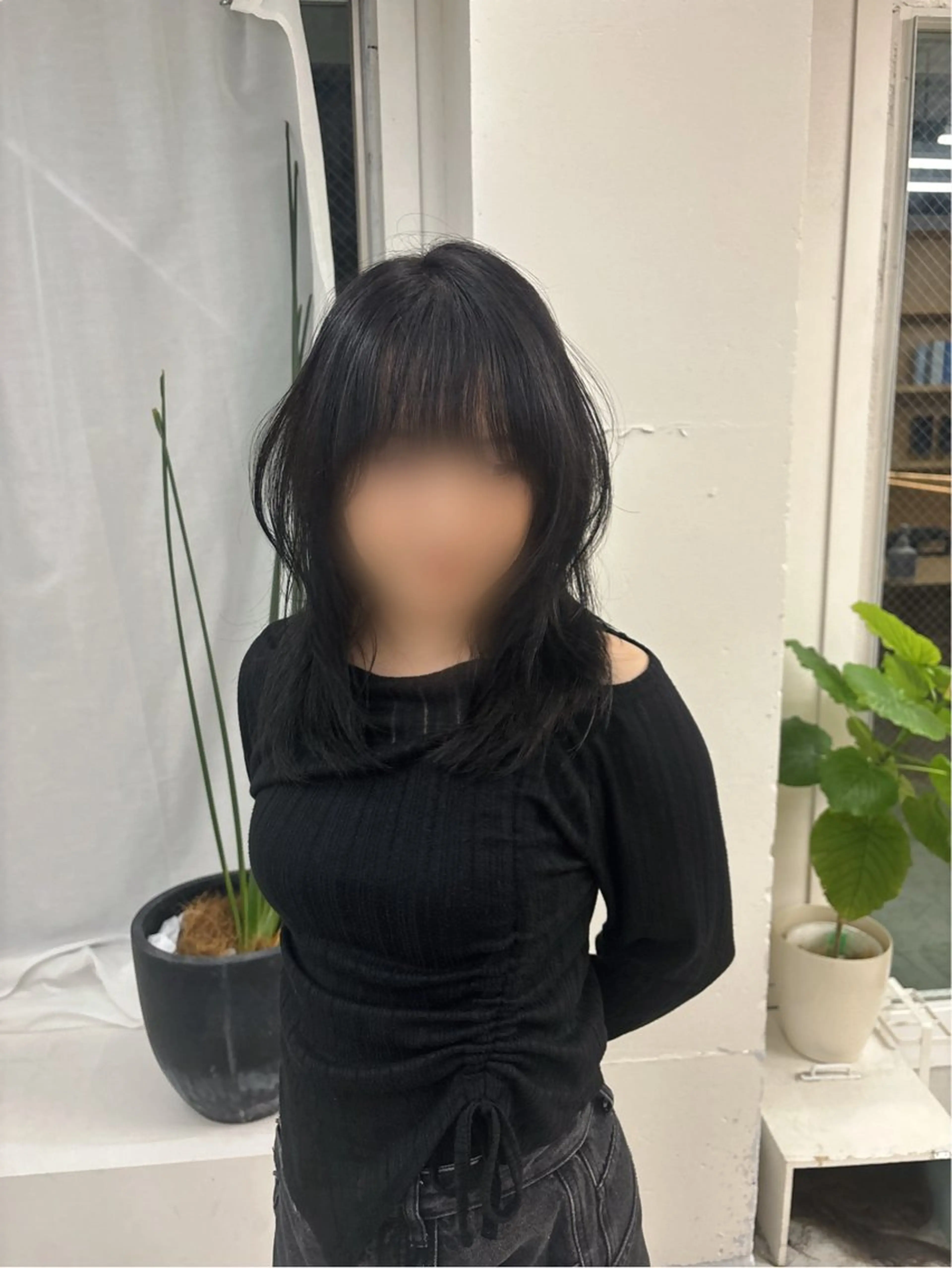 セミロング ハッシュカット 韓国風ヘア カット ヘアカラー レイヤー/ショート 遠藤光輝のヘアスタイル