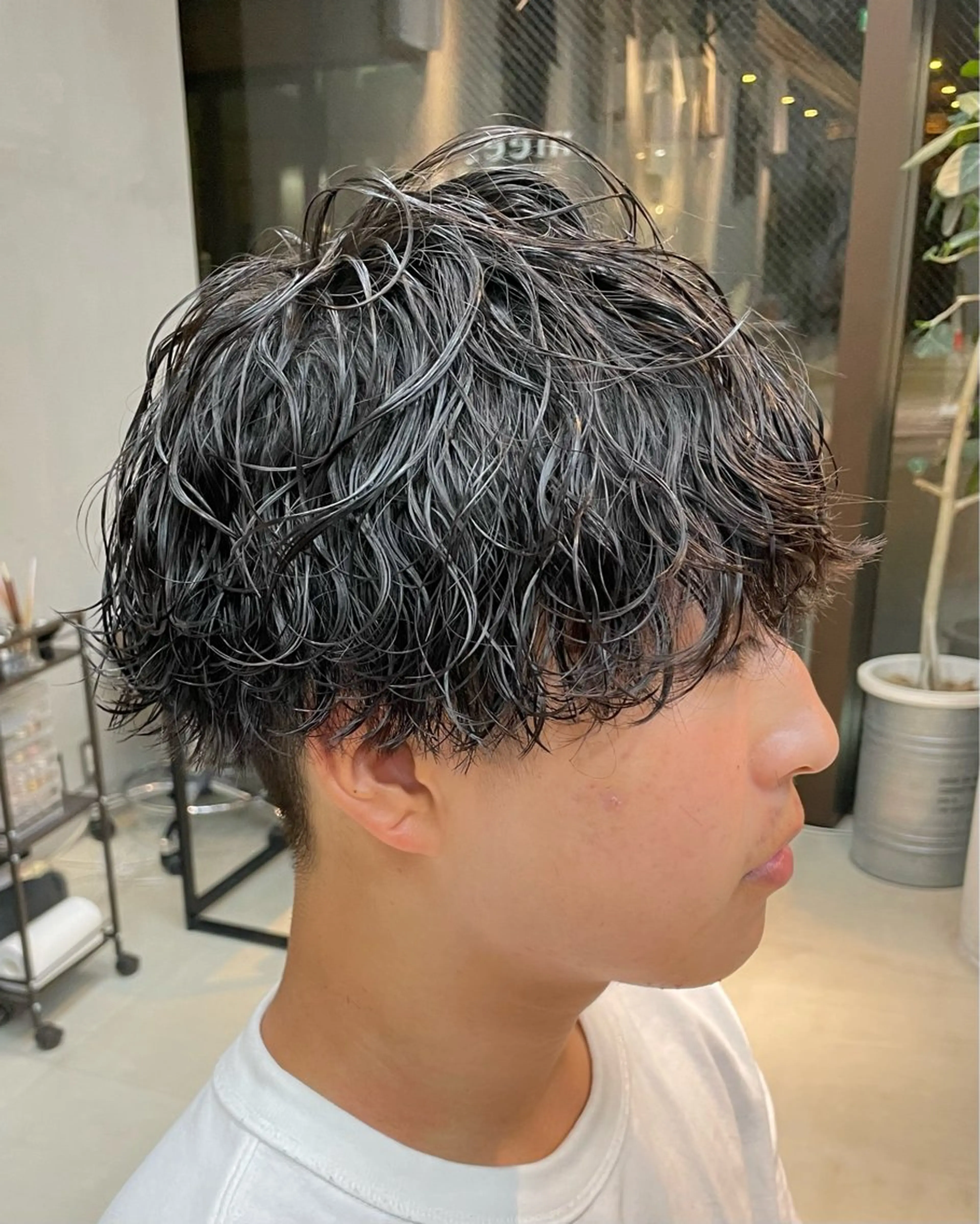 ショート パーマ メンズ メンズパーマ 波巻きパーマ ボブ/ショート/ shinのヘアスタイル