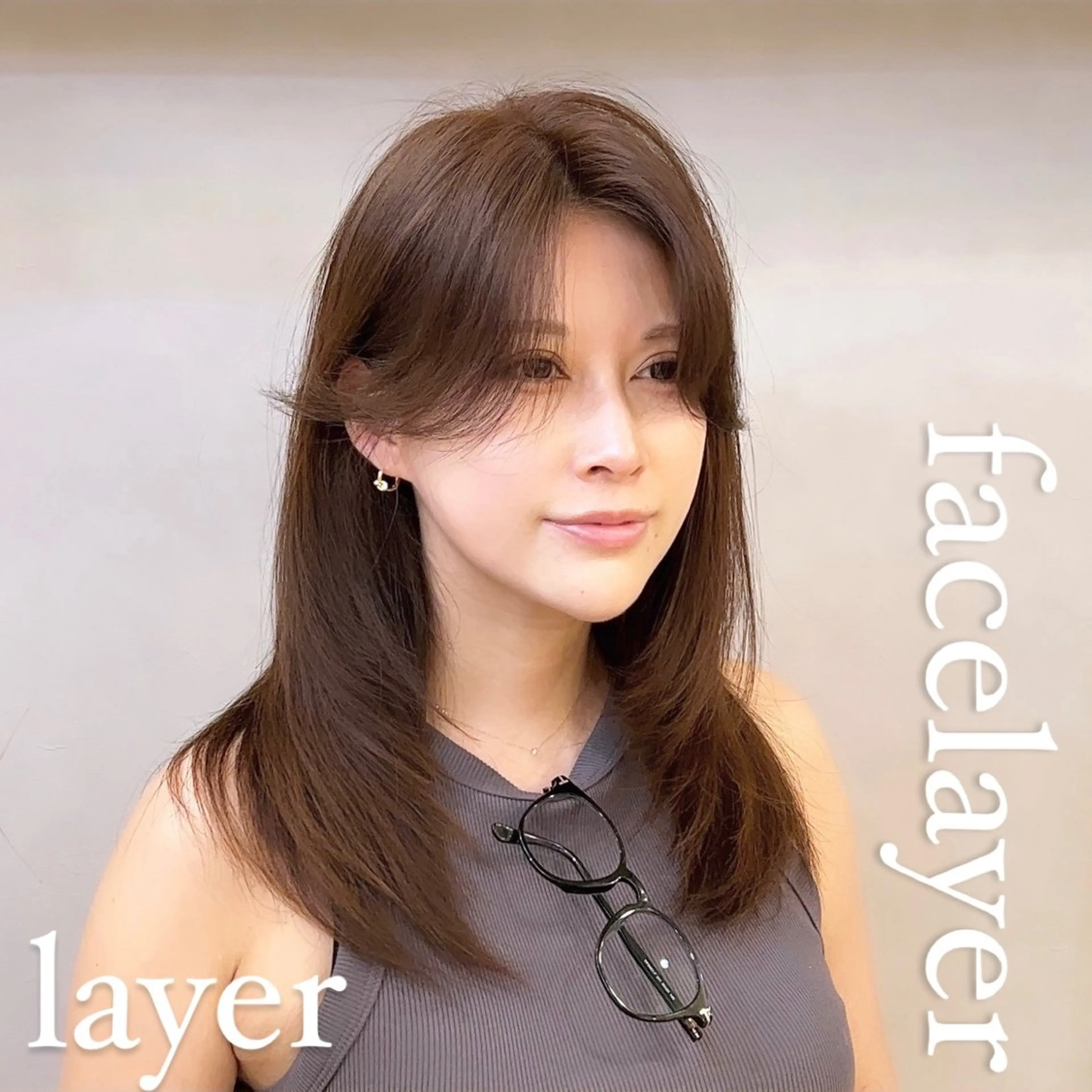 ミディアム カラー カット ヘアカラー トリートメント layercut✂️ 韓国ヘア/髪質改善のヘアスタイル